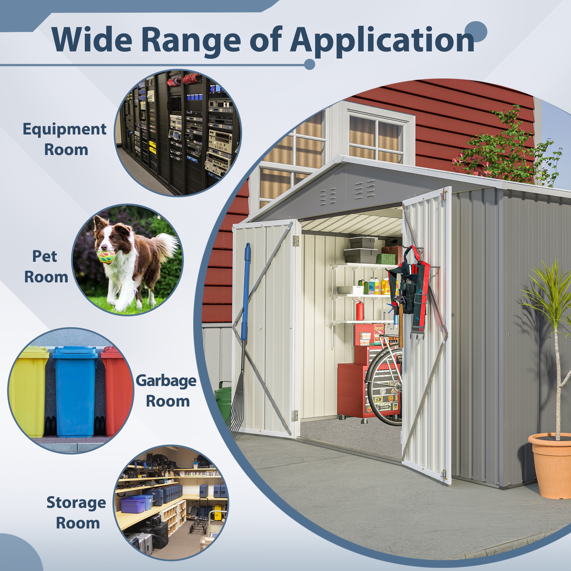 WELLFOR TWSG015-BN Metal-Storage-Buildings-Sheds - View #14