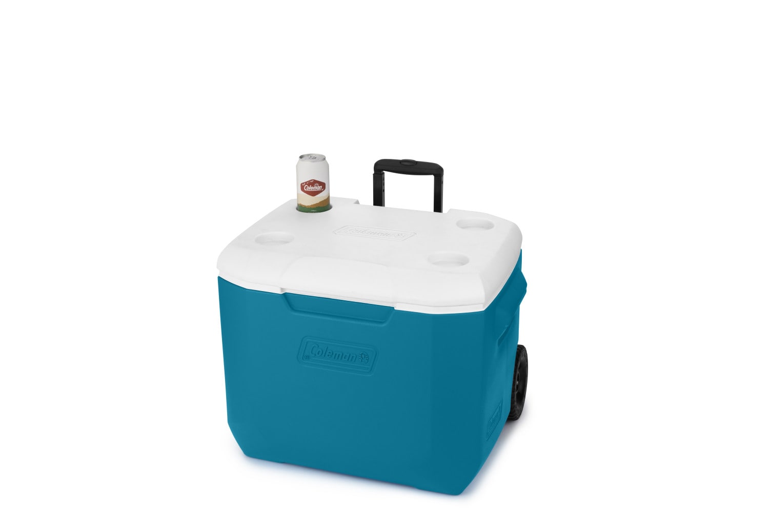 Deep Ocean Blue 60-Quart Wheeled Cooler with Handle