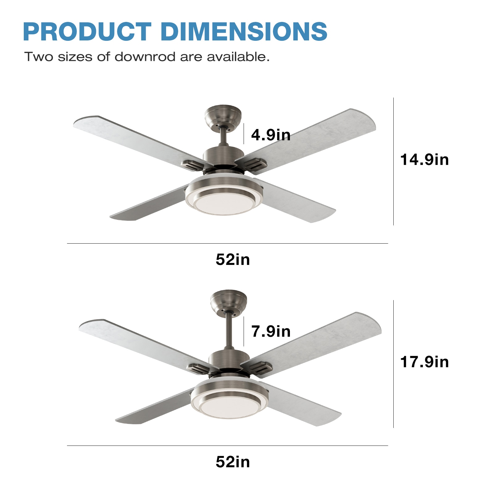 Warmiplanet WICF02-1 Ceiling-Fans - View #2