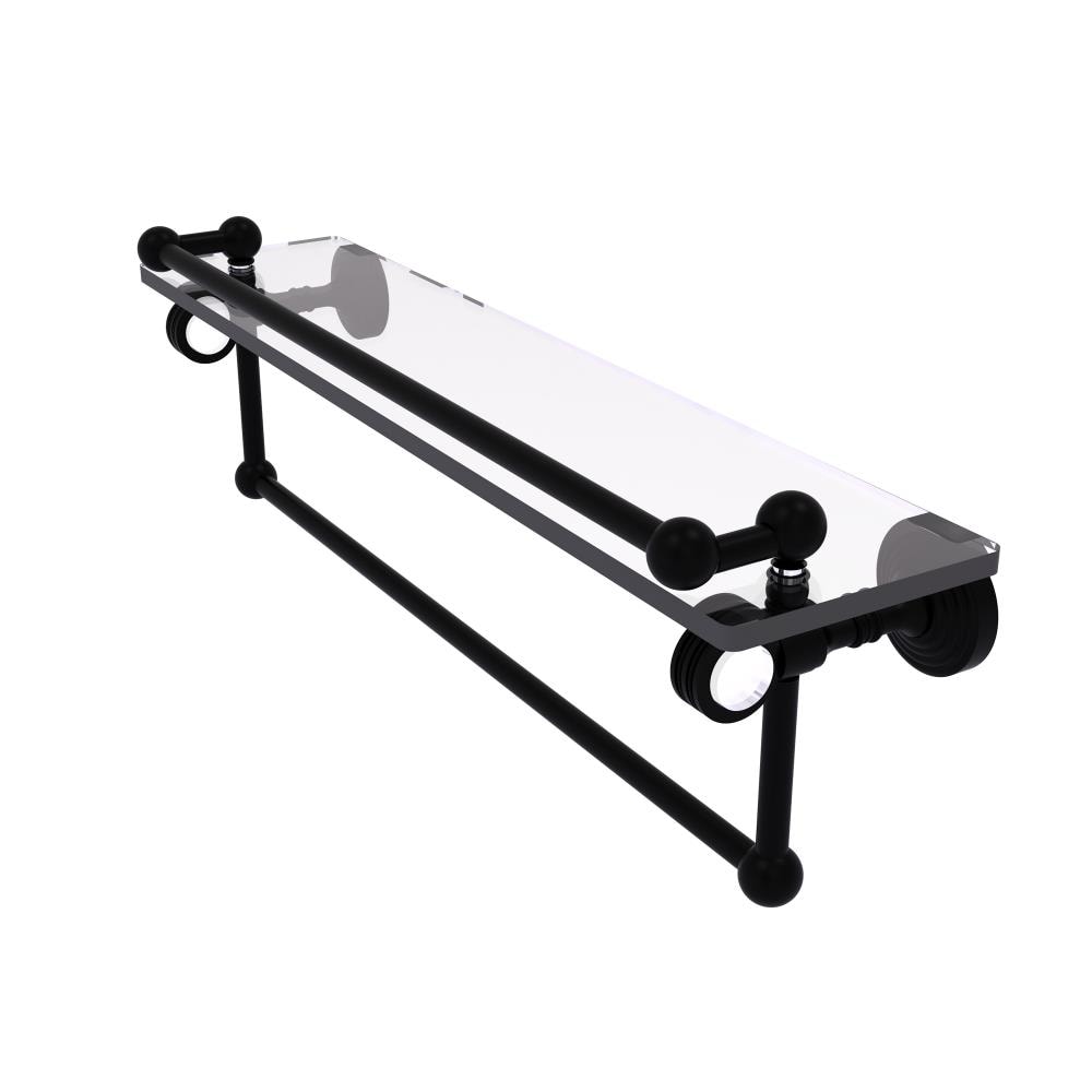 Allied Brass PG-1TBD-22-GAL-BKM Pacific Grove Matte Black Wall mount Bathroom Shelf ( 22-in x 6.8-in x 5-in )
