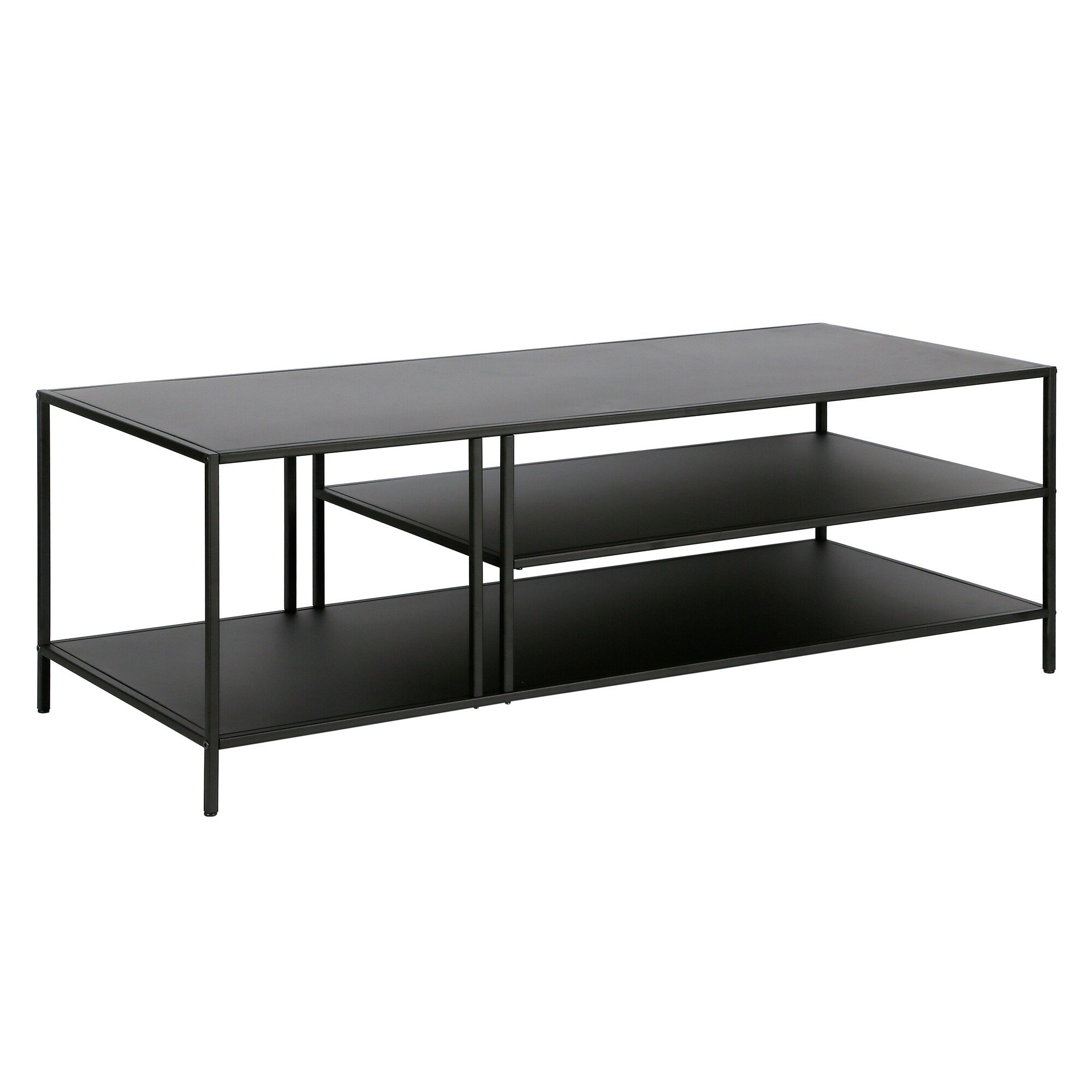 Hailey Home CT1005 Cortland Blackened Bronze Wood Industrial Coffee Table