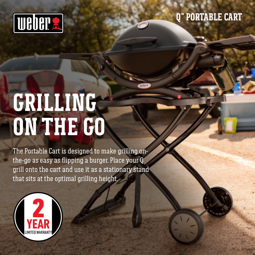 Black Plastic Folding Grill Cart in the Grill Carts & Grill Stands department at Lowes.com