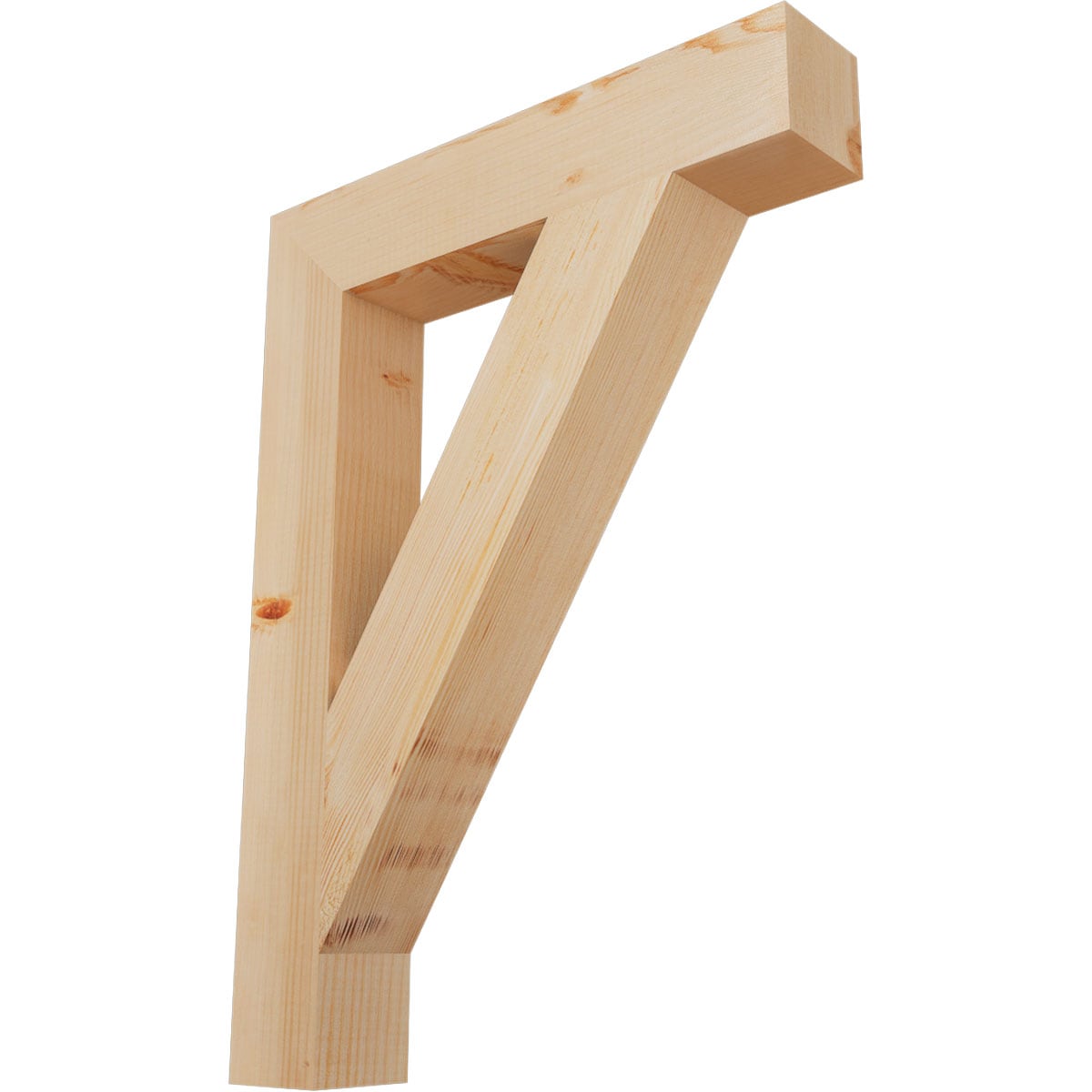 Ekena Millwork BKT04X22X30TRA05SDF Traditional block smooth 3-1/2-in x 22-in x 30-in Douglas fir Brown Wood Standard bracket