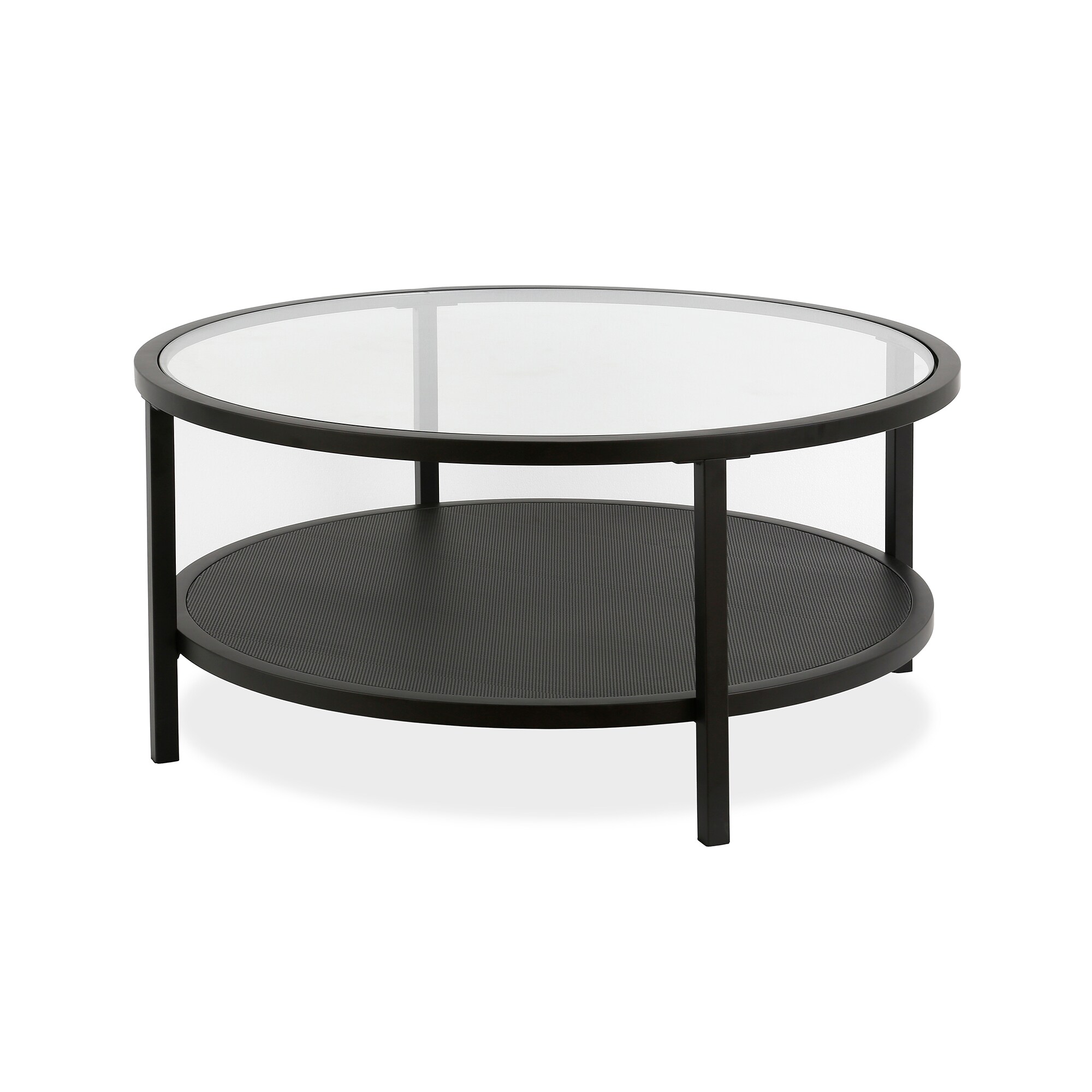 Hailey Home Rigan Blackened Bronze Glass Modern Coffee Table in the ...