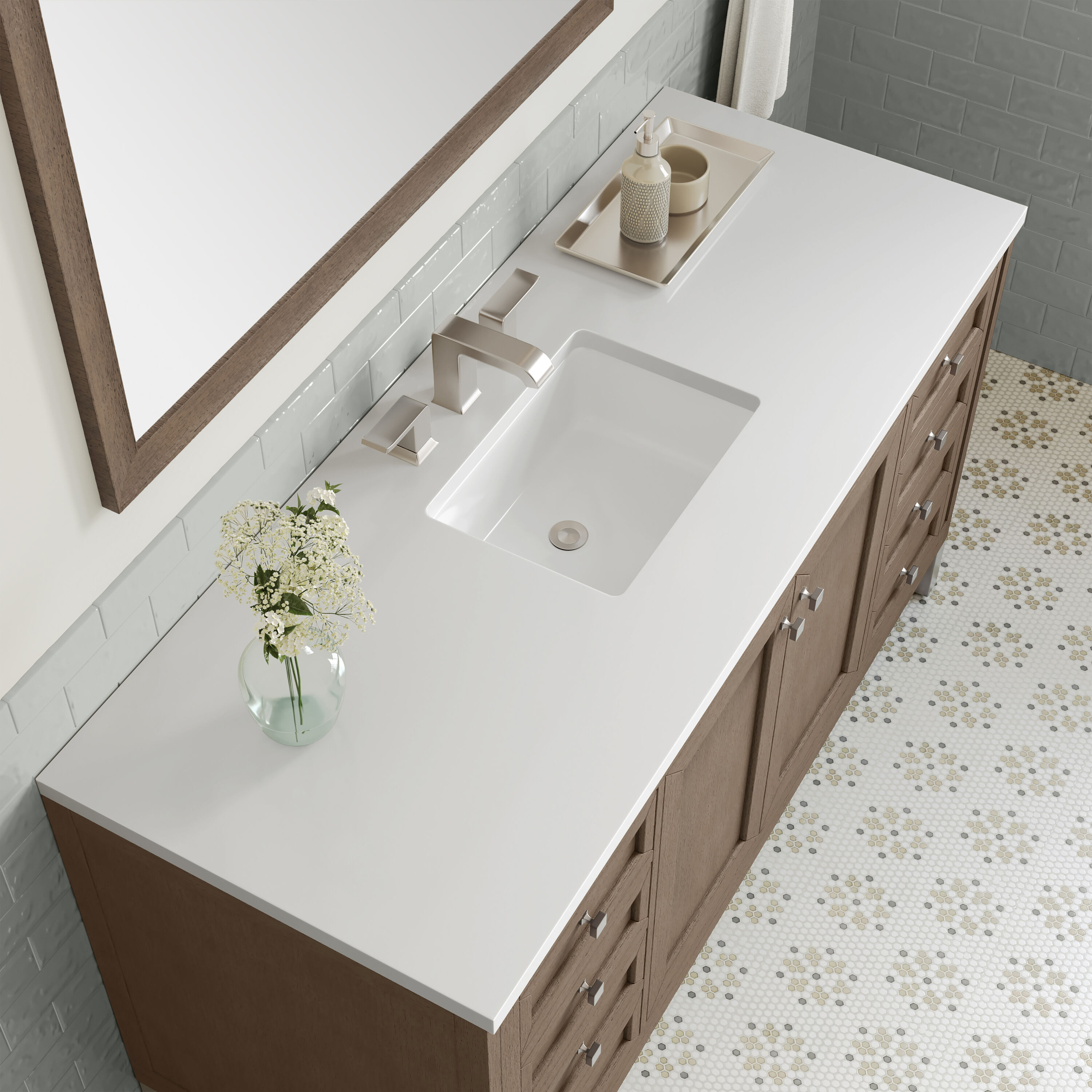 James Martin Vanities 305-V60S-WWW-3WZ Bath-Vanity-Combo - View #9