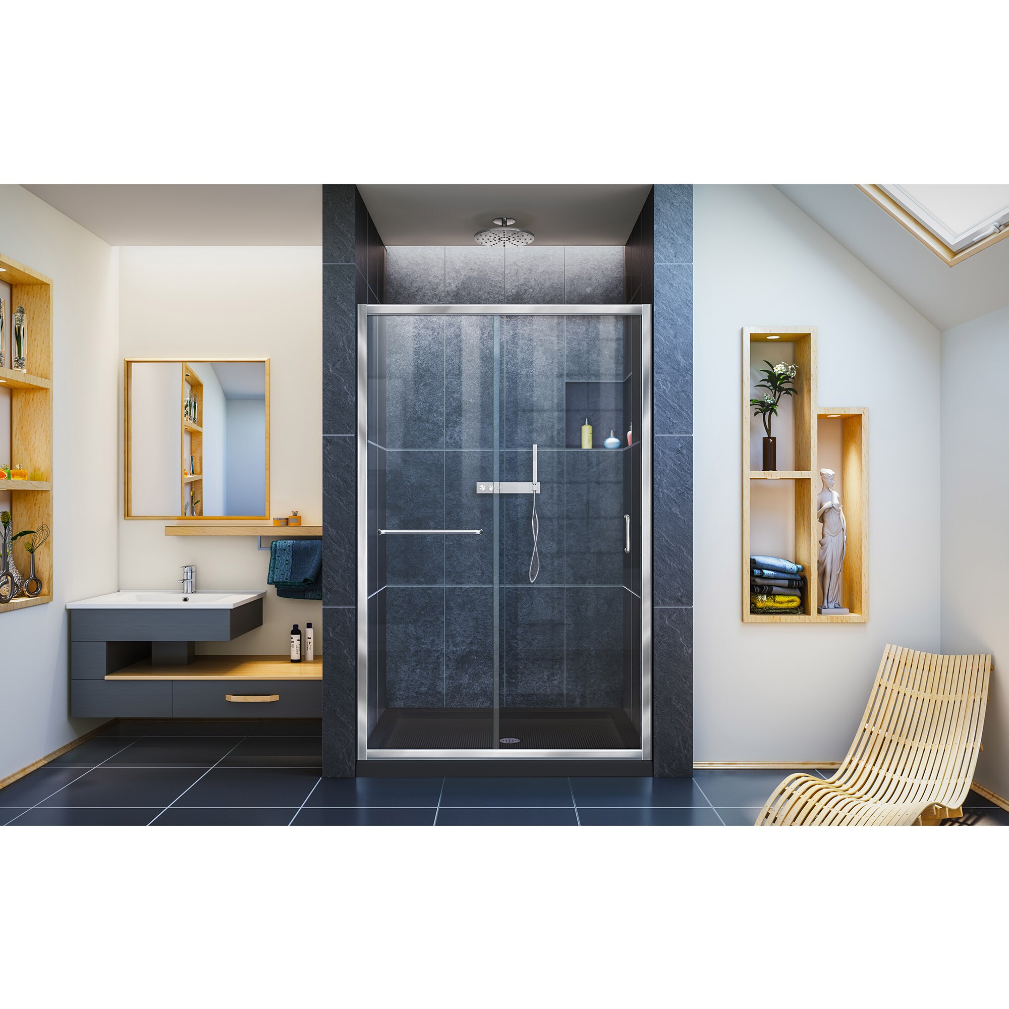DreamLine DL-6975C-88-01 Alcove-Shower-Kit - View #2