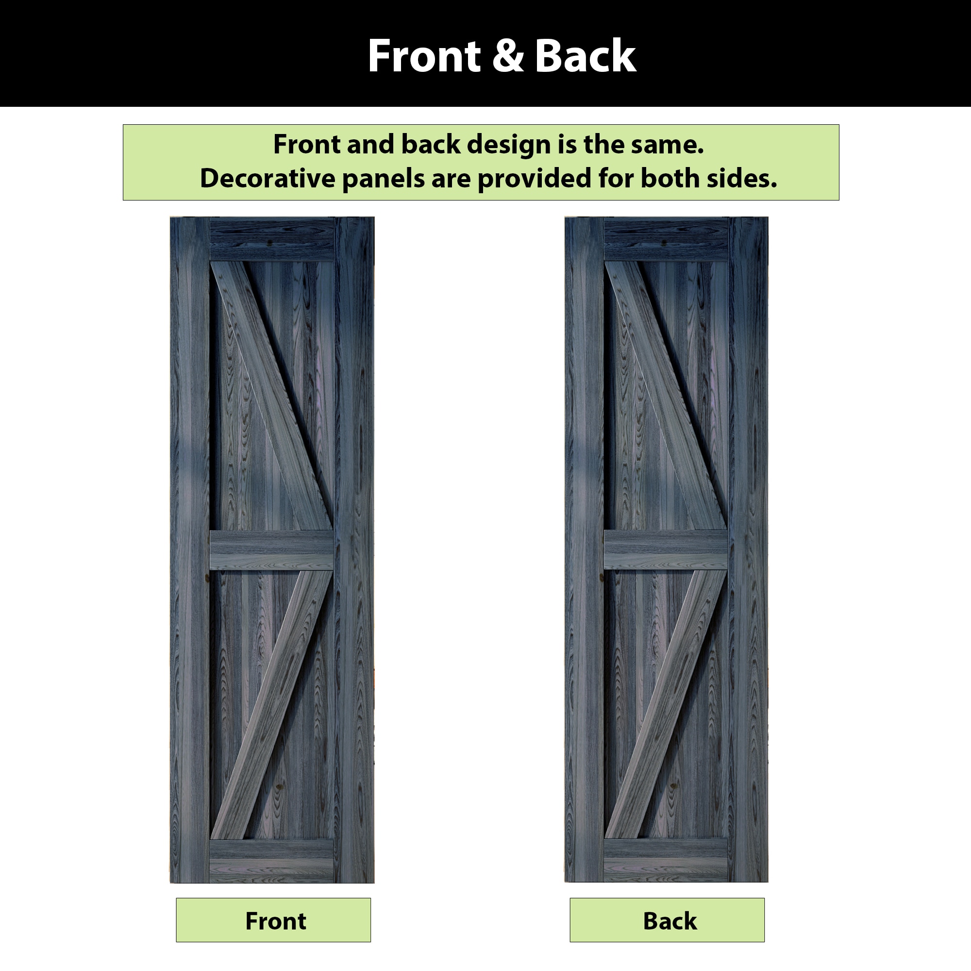 HOMACER 2484-K-NAVY Barn-Doors - View #6