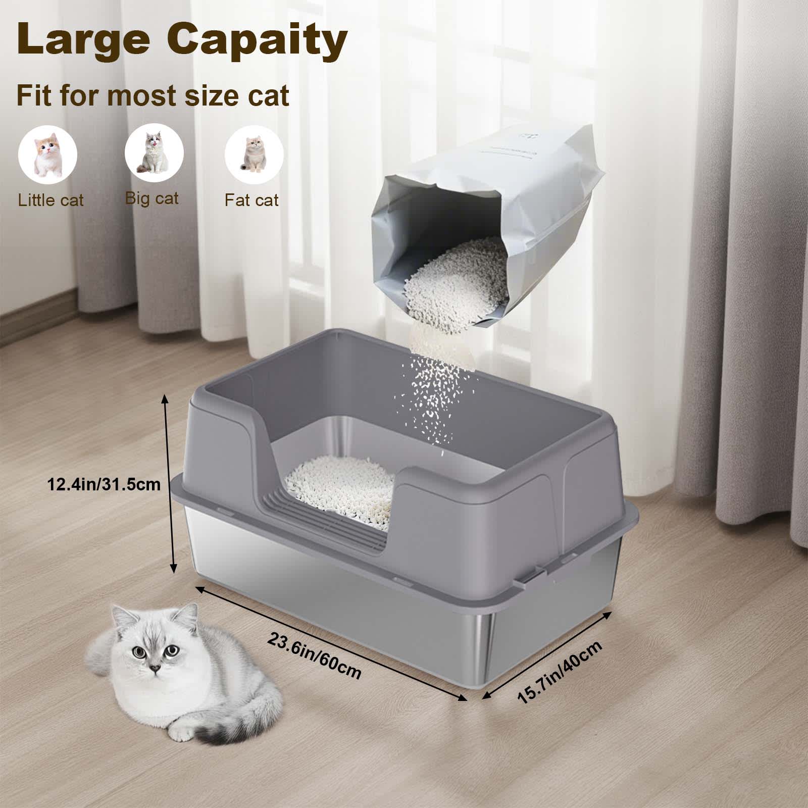 Qeetex NL-PPS-335CUGUG Cat-Litter-Box - View #2