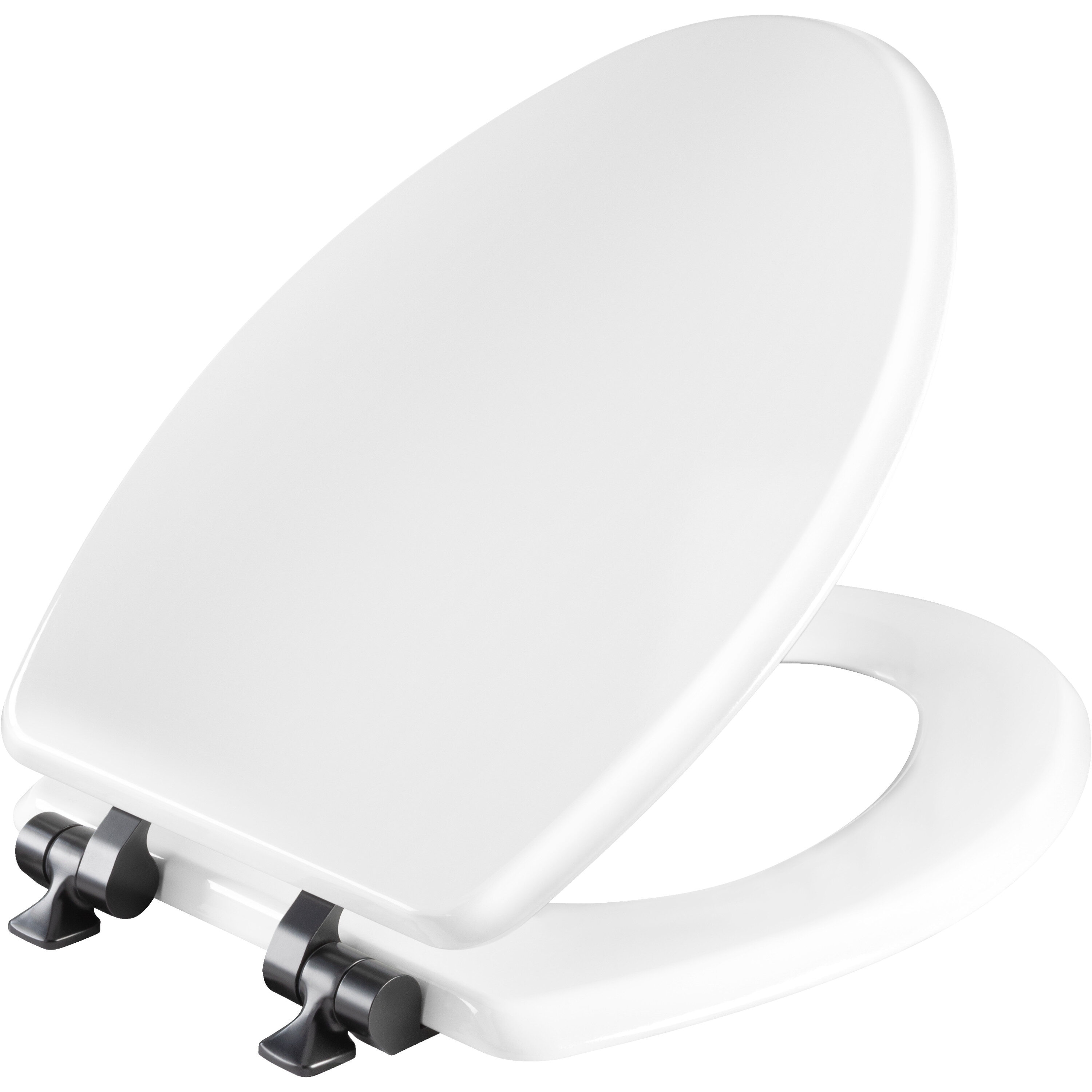 Mayfair by Bemis 1826MBSL 000 Benton Wood White Elongated Soft Close Toilet Seat
