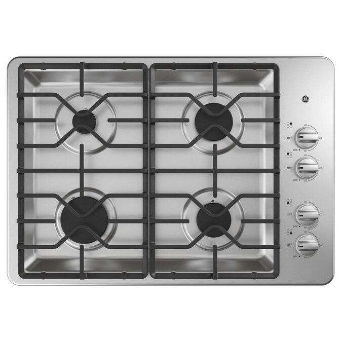 Ge 30 In 4 Burners Stainless Steel Gas Cooktop In The Gas Cooktops Department At Lowes Com Ge 30 In 4 Burners Stainless Steel Gas Cooktop In The Gas Cooktops Department At Lowes Com