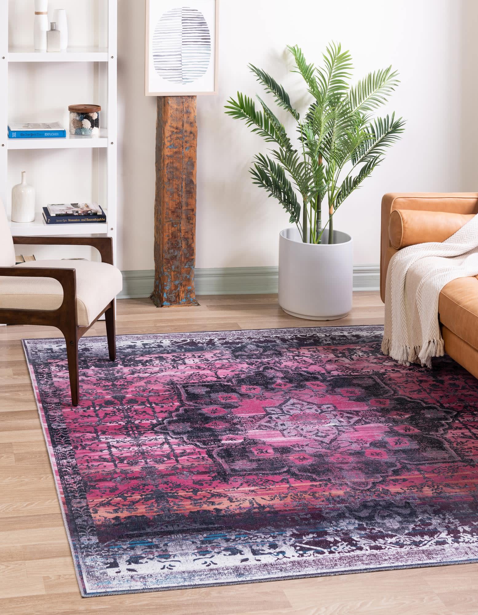 Unique Loom 3166796 Renaissance 11 x 11 (ft) Loomed Polyester Antique Rose Washable Square Indoor Medallion Area rug