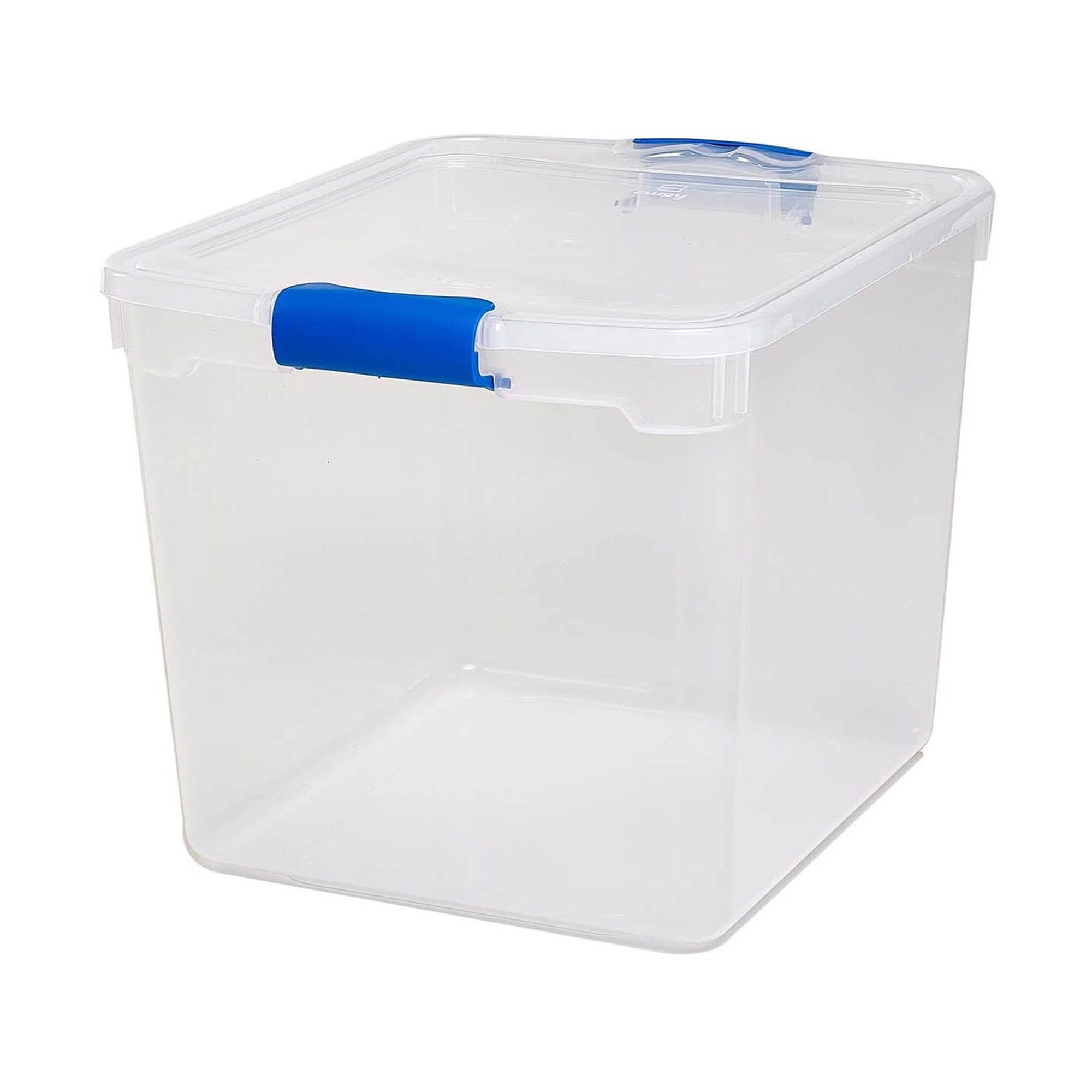  HOMZ 7.5 Quart Clear Plastic Stackable Storage