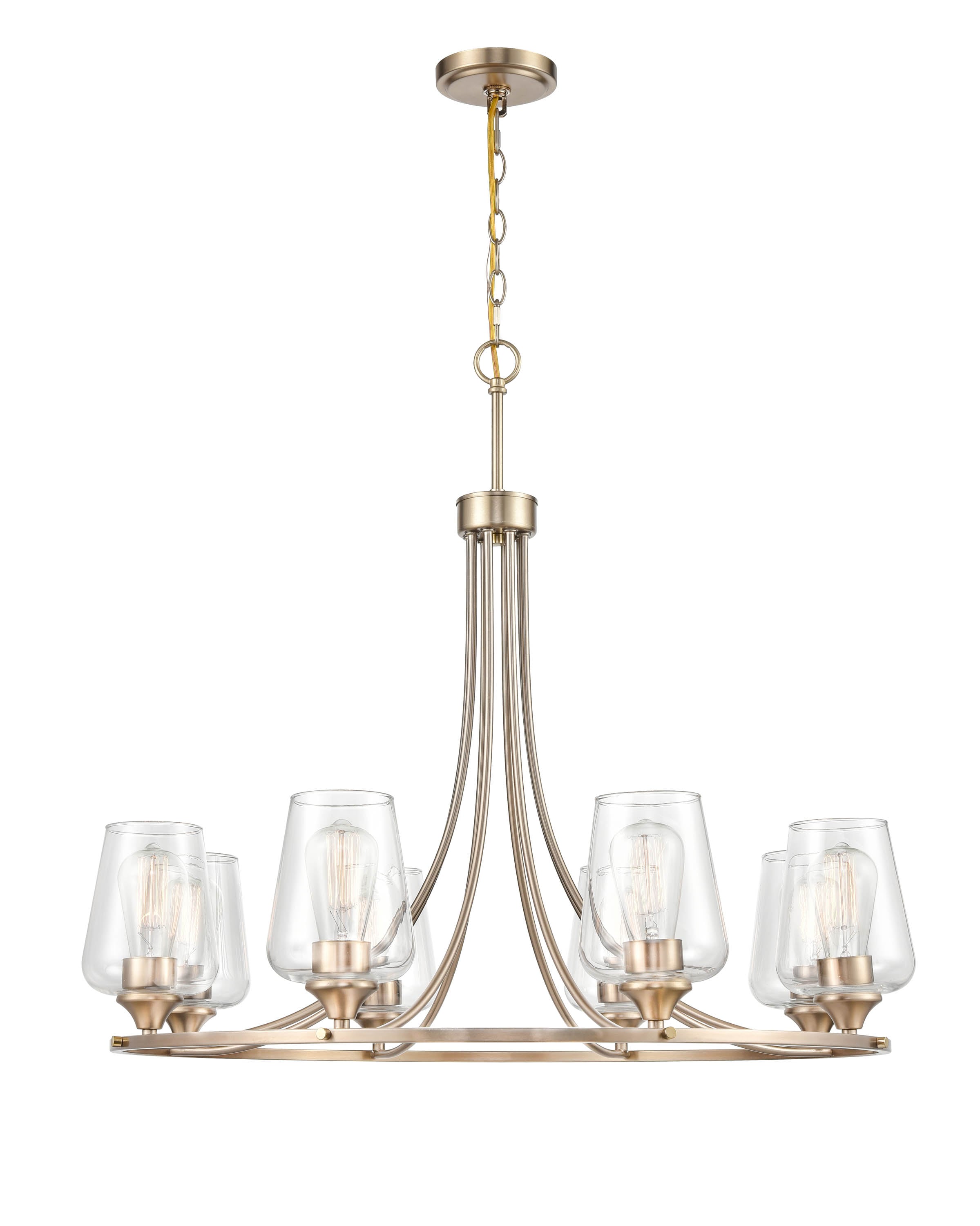 Millennium Lighting Asheville 3-Light Modern Gold Glam Clear Glass