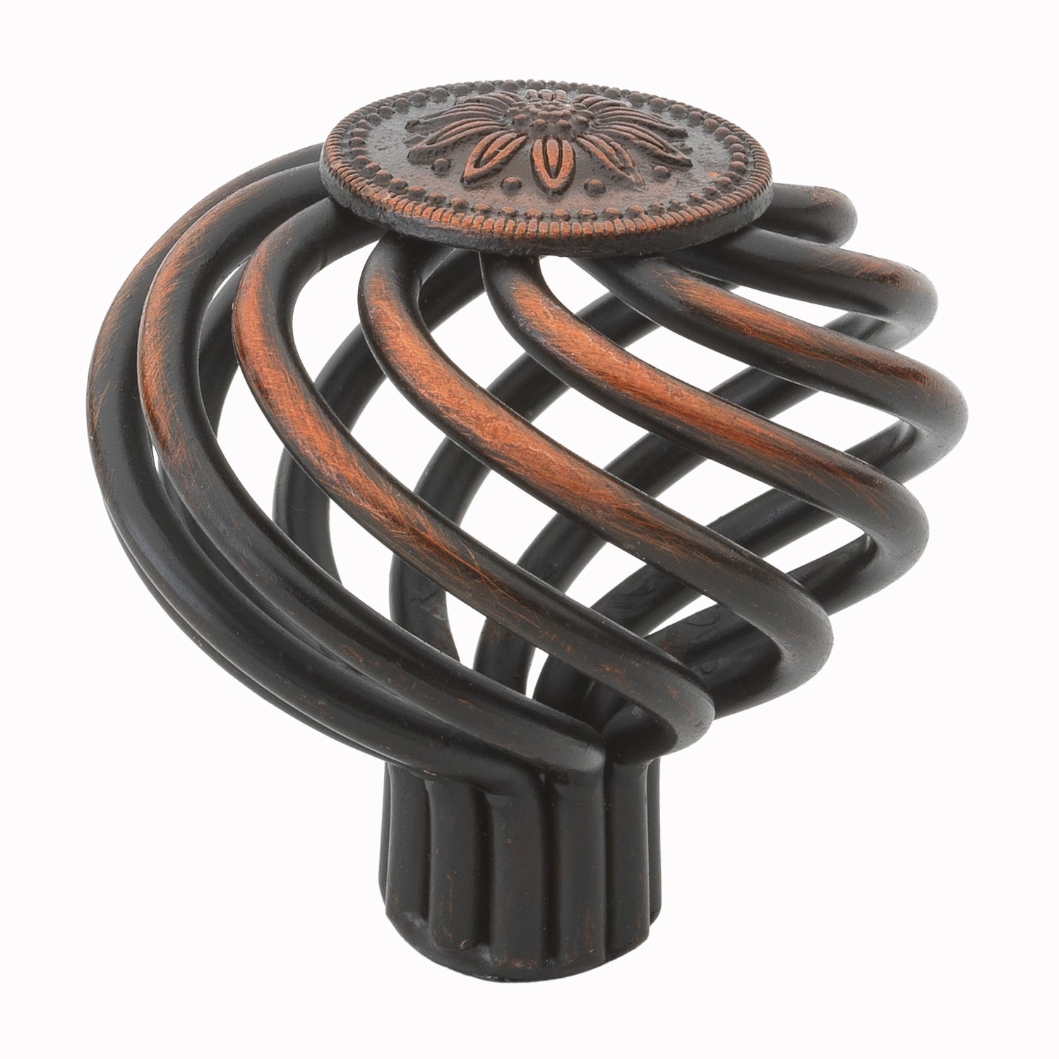 GlideRite Hardware 3072-F-ORB-10 1-1/2 in. Oil Rubbed Bronze Birdcage Cabinet Knob - 10 Pack