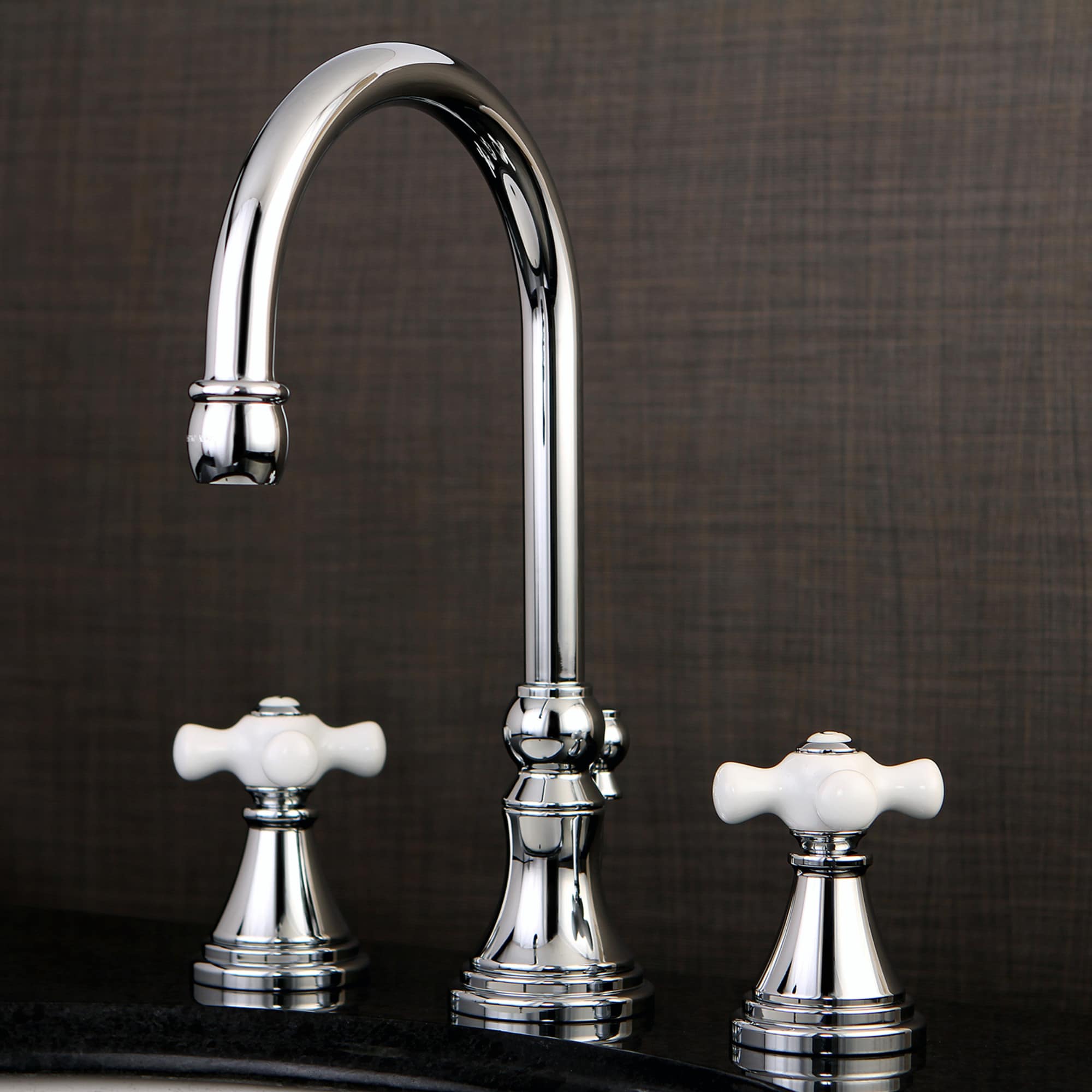 Elements of Design ES2981PX Chrome Widespread 2-handle High-arc Residential Handle Bathroom Sink Faucet with Drain