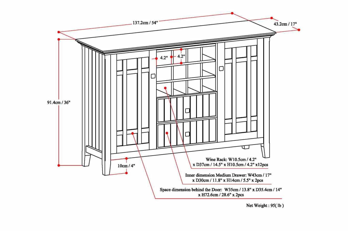 Simpli Home AXCBED-04-WH Dining-Kitchen-Storarge - View #8