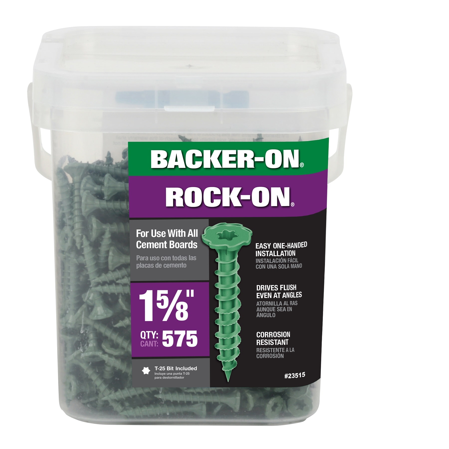 Backer-On Rock-On 23515 #9 x 1-5/8-in Star -Drive Self-drilling Cement board Screws 575 -Count