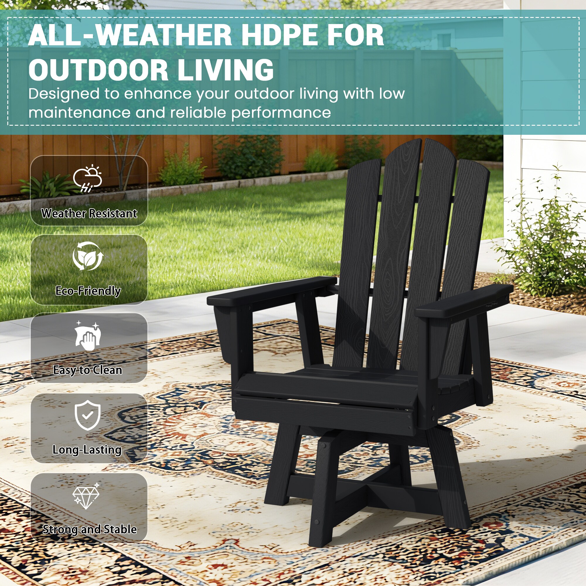 VOUA PE-SDC-BK Patio-Chairs - View #7