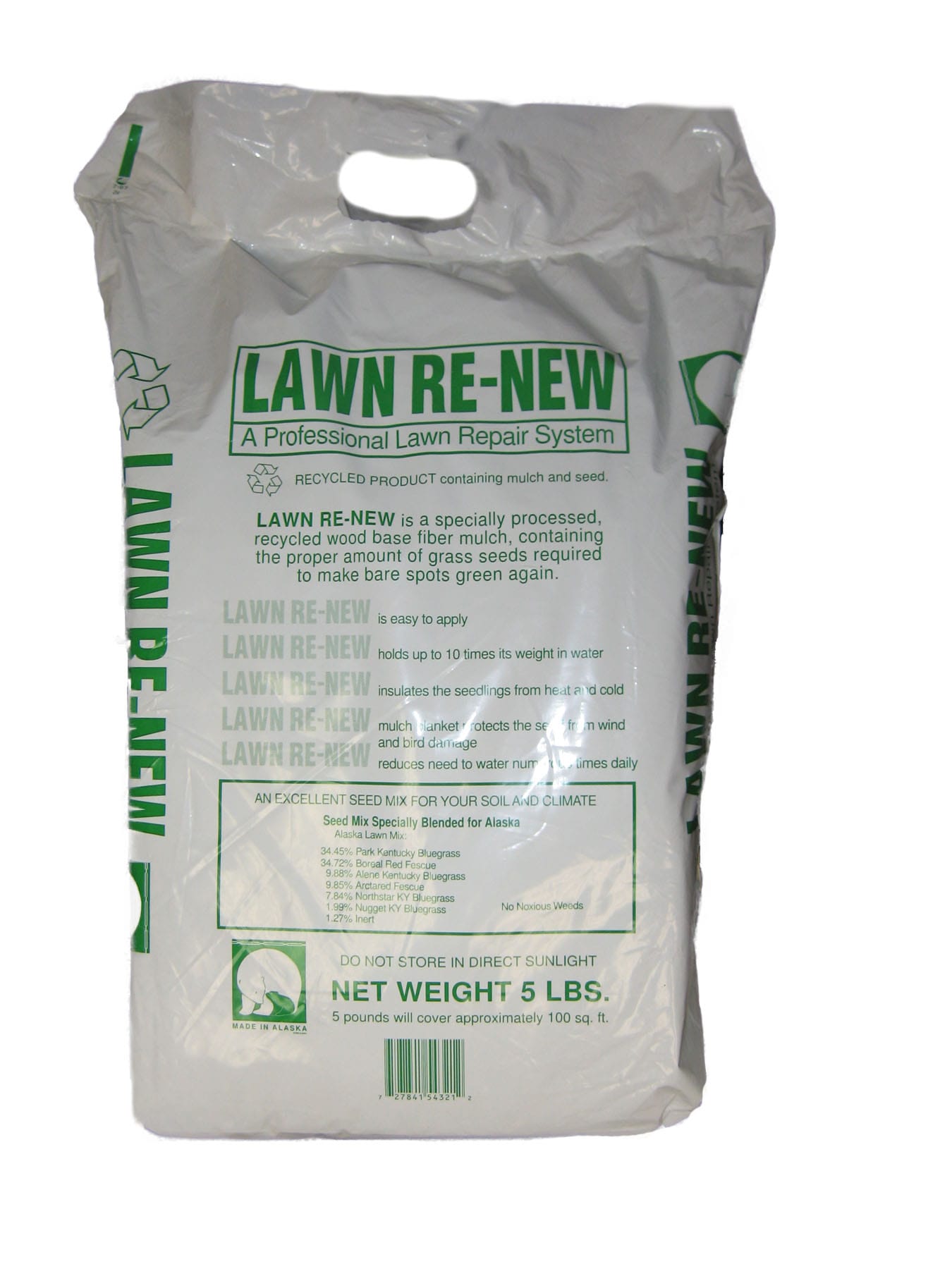 Arctic Gro 171054321 Lawn Renew 5-lb Natural Mixture/Blend Grass Seed