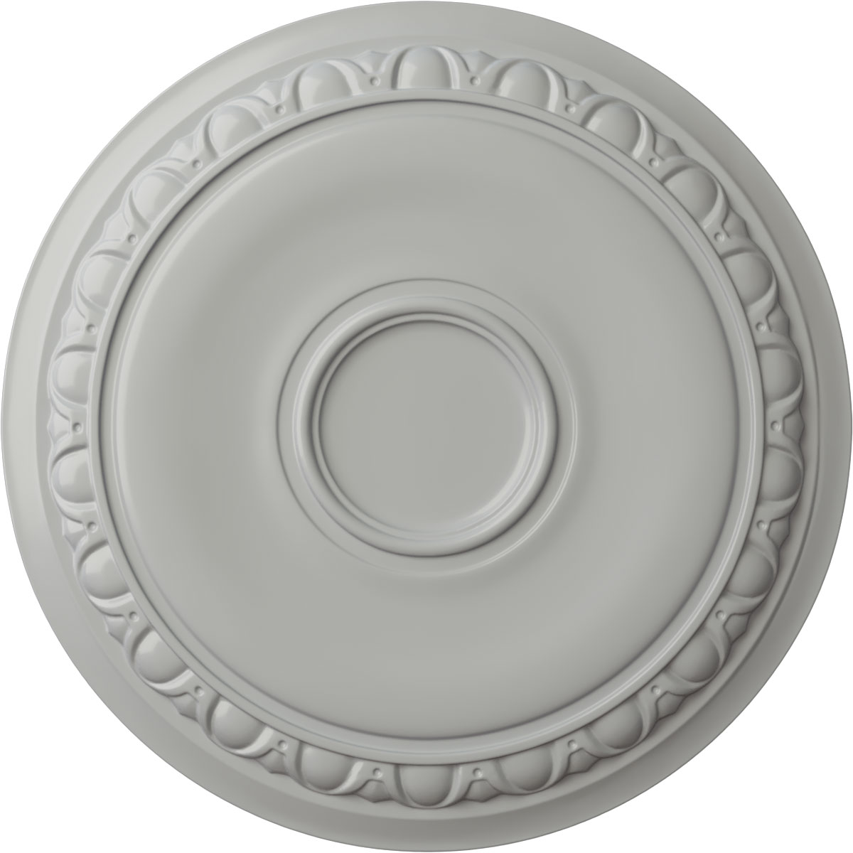 Ekena Millwork CM24CAFRF Caputo 24.25-in W x 24.25-in L Painted Frost Polyurethane Whole Ceiling Medallion