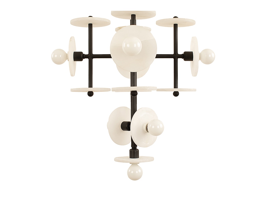 Amani Black Cashmere 9-Light Modern LED Chandelier