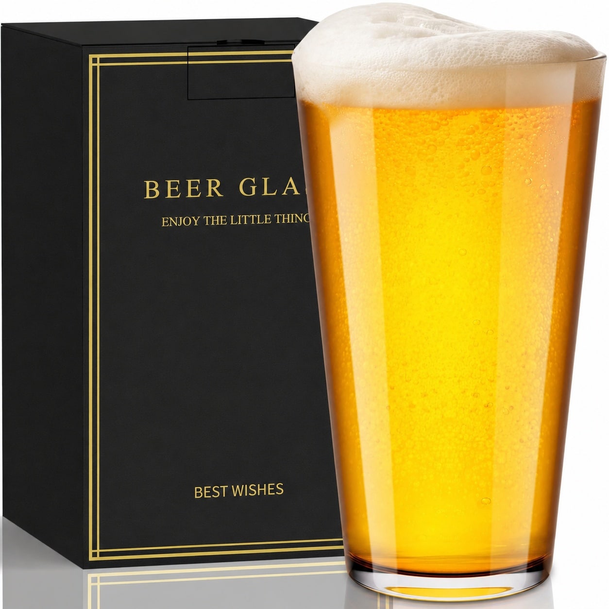 Aoibox  16 oz Monogrammed Beer Glass with A Z Initials Personalized Gift for Dad Husband Grandpa LeadFree Pint
