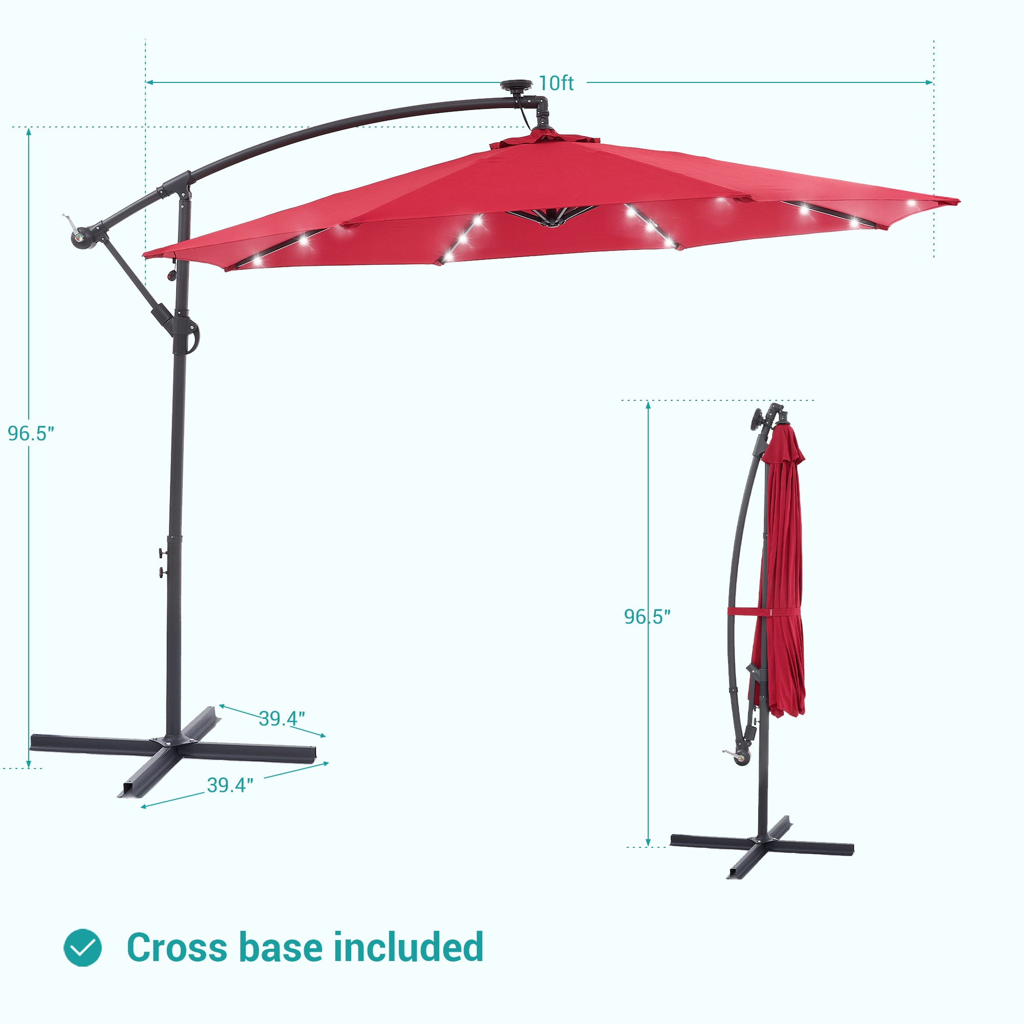 ACEGOSES LW-ROF-34R-LED Umbrellas-2 - View #2