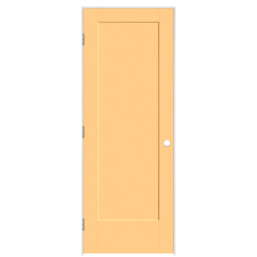 Masonite 895897 30-in x 80-in Marigold Solid core 1-panel Right hand Smooth Prefinished Molded composite Flat Jamb Single Prehung Interior Door