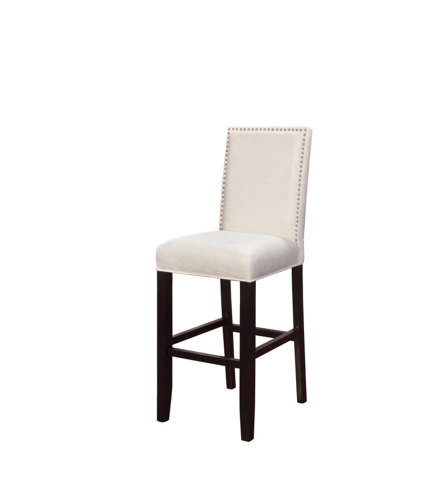 Linon 022629GLZ01U Stewart Bar Stool 30 Inches Black 30.0-Inches H Bar height Square seat Upholstered Wood Bar Stool and Back