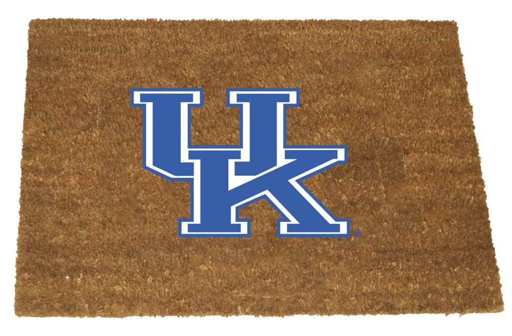 The Memory Company COL-KY-1689 Kentucky Wildcats 2-ft x 3-ft Team Color Coir Rectangular Outdoor Decorative Sports Door Mat