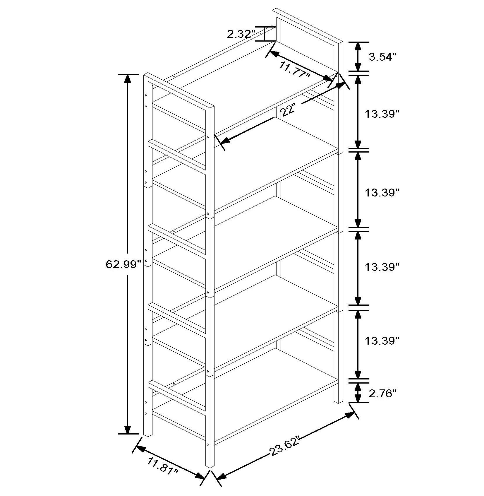 LuxenHome WHIF600 bookcases - View #11