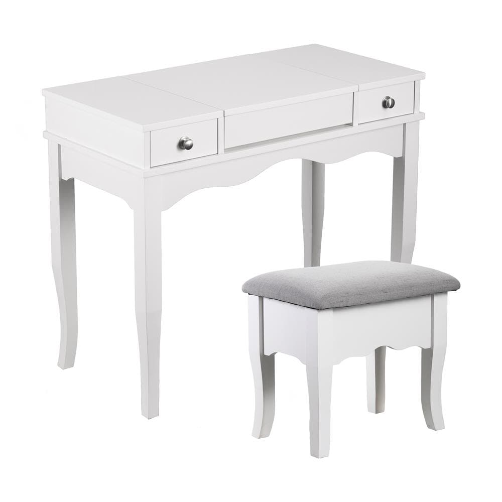 Boston Loft Furnishings ATG2857 36.25-Inches Ivory Makeup Vanity