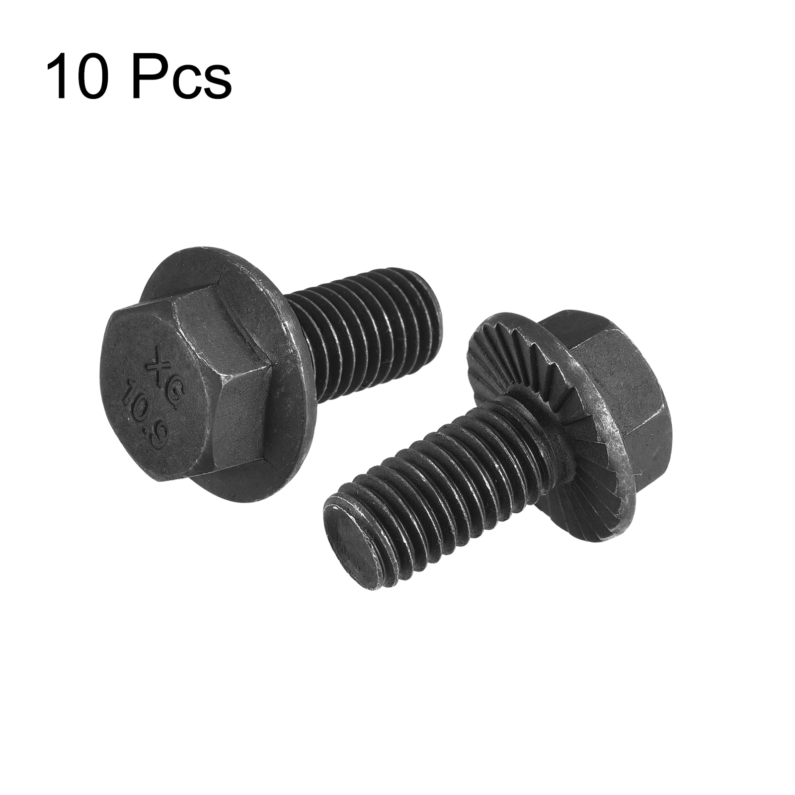 Grade 5 Serrated Hex Cap Flange Bolts & Whiz Lock Nuts Coarse - View #12