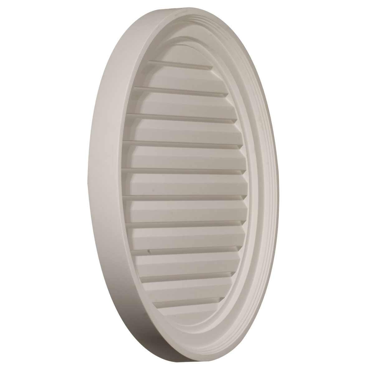 Ekena Millwork 22-in x 20-in White Round Urethane Gable Louver Vent in ...