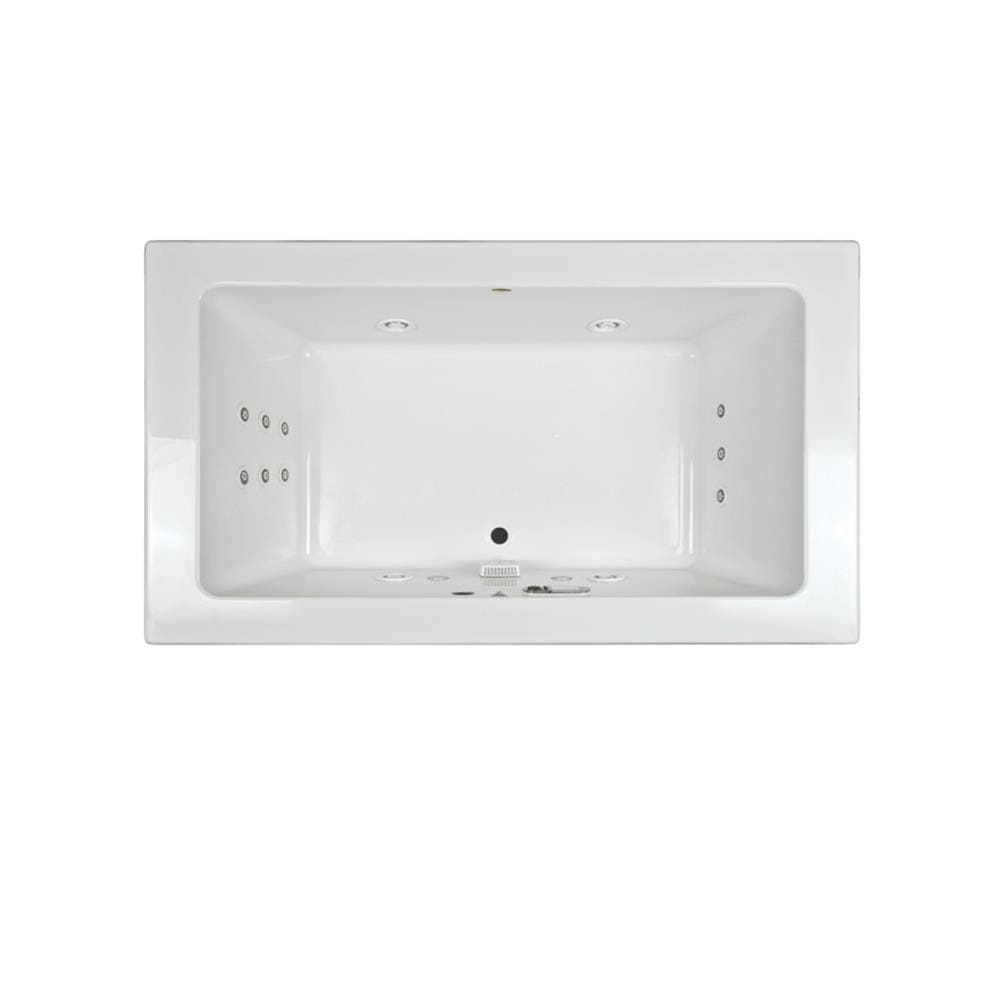 Jacuzzi KX20959 Sia 42-Inches x 72-Inches White Acrylic Rectangular Drop-in Whirlpool tub ( Front center Drain )