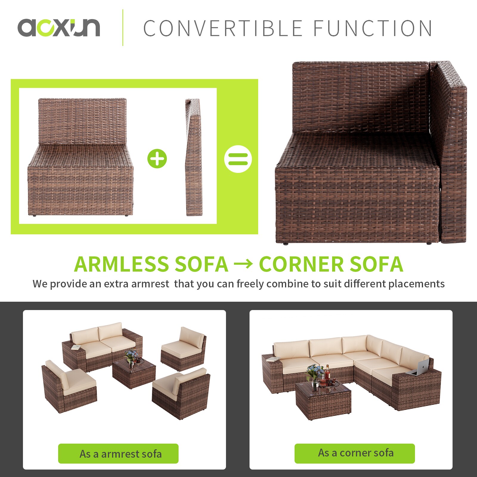AOXUN LS-039BGAB Patio-Conversation-Sets - View #3