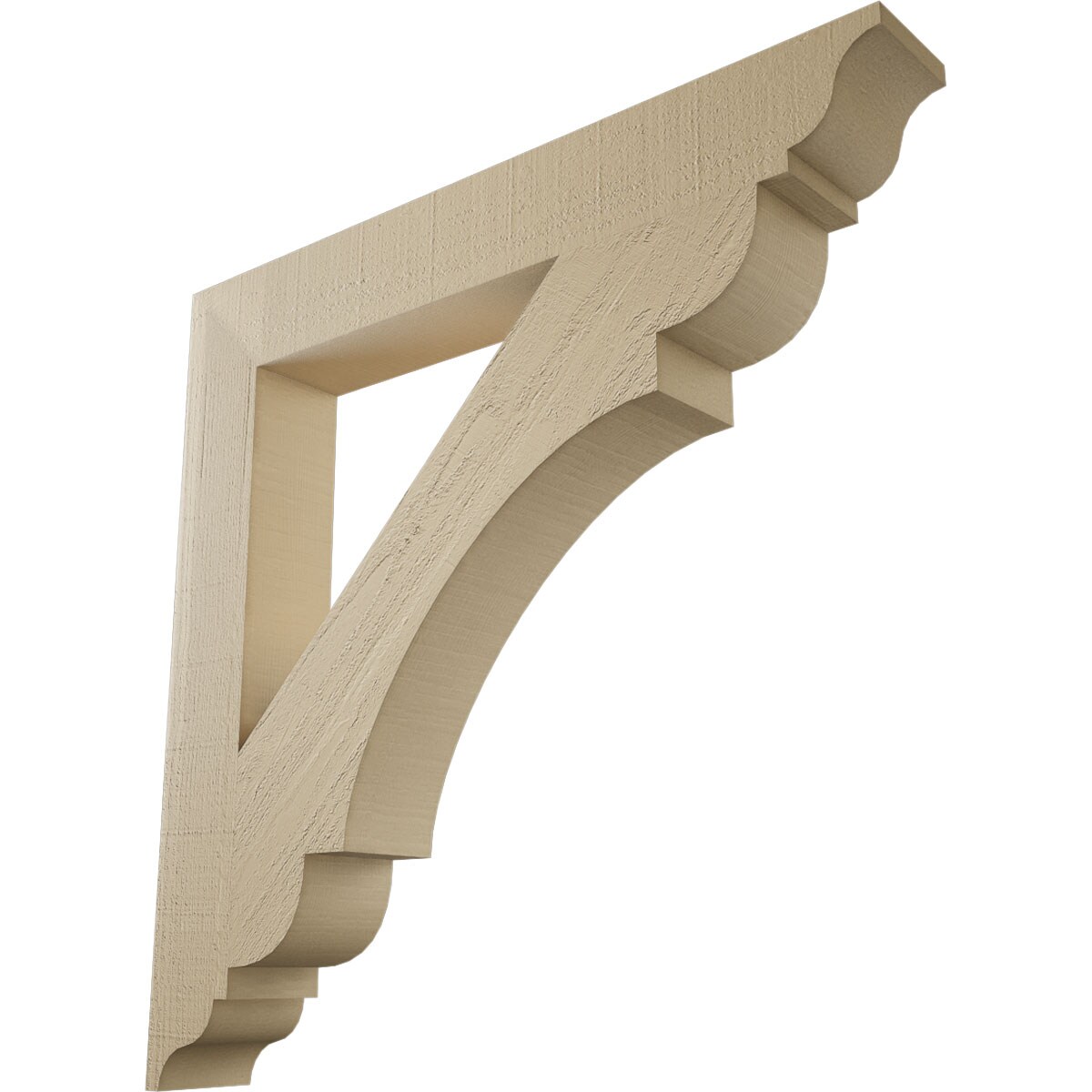 Ekena Millwork 2115144 Olympic Rough Cedar Woodgrain TimberThane 5-1/2-in x 40-in x 40-in Brown Urethane Standard bracket