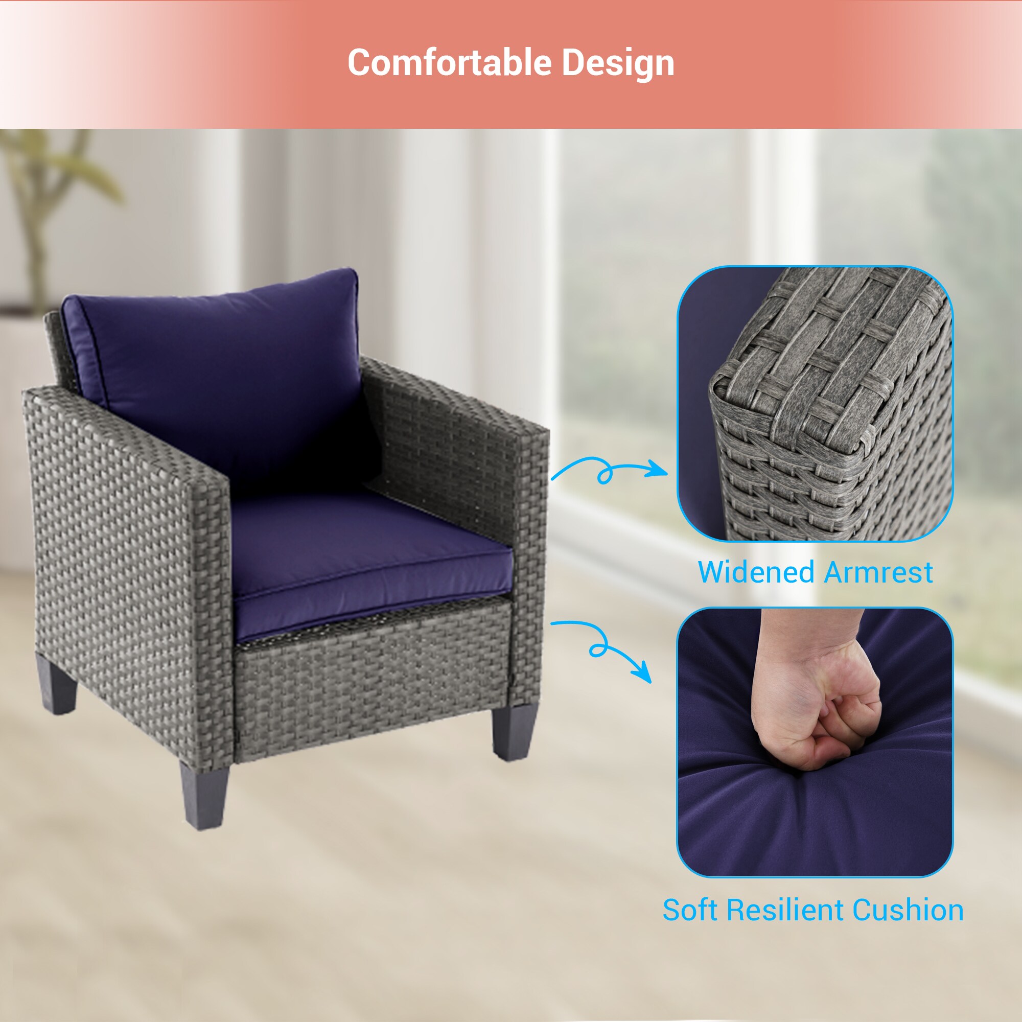 Sonkuki SD-PS-115HNY-S2T1 Patio-Conversation-Sets - View #4