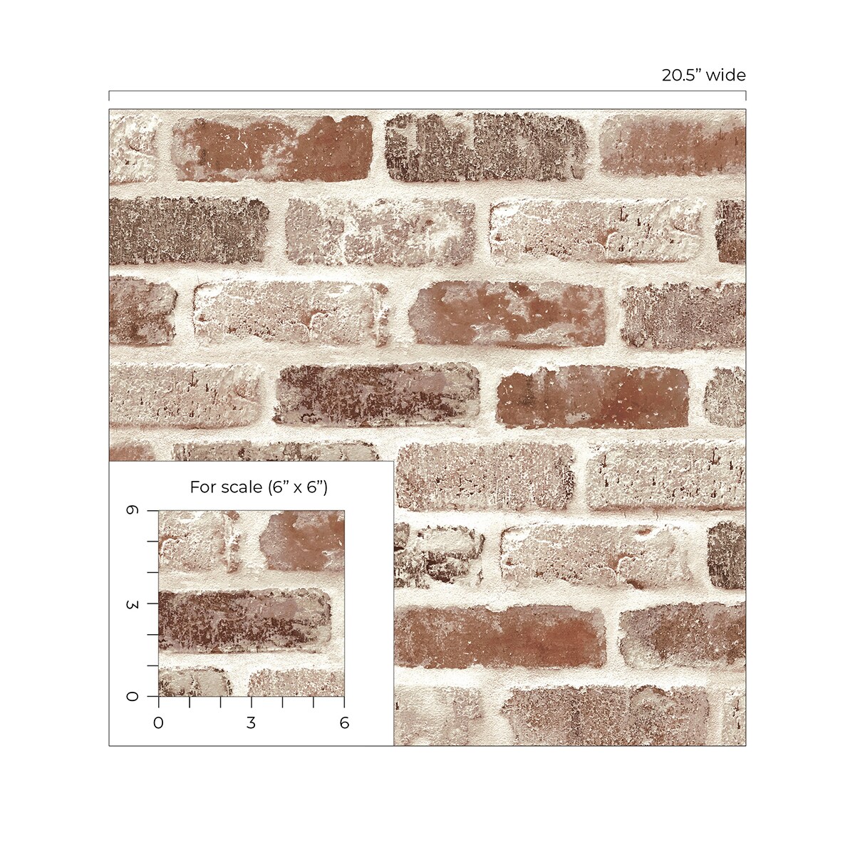 Adobe Grey Faux Brick Peel and Stick Wallpaper