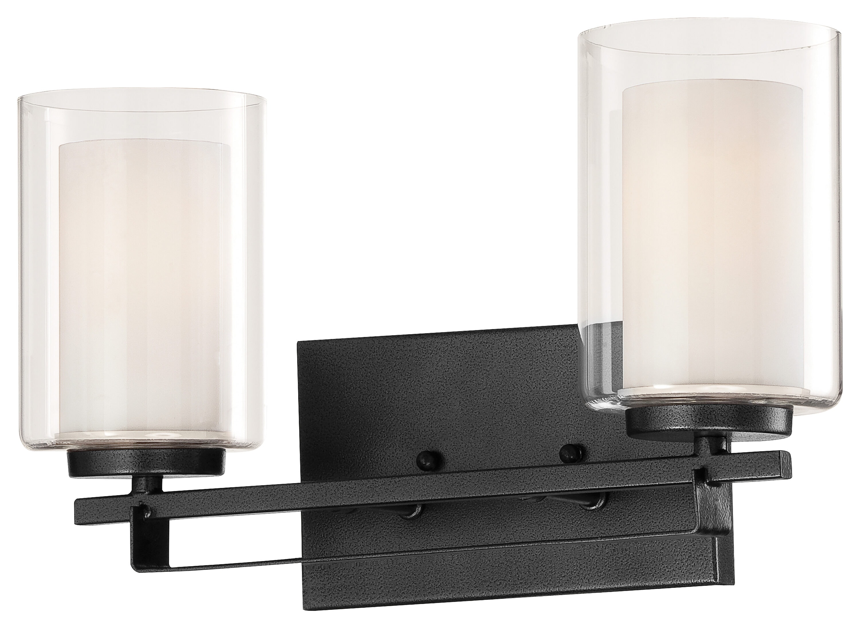 Minka Lavery 6102-66 Parsons Studio 15-in 2 -Light Matte Black Modern/contemporary Vanity light