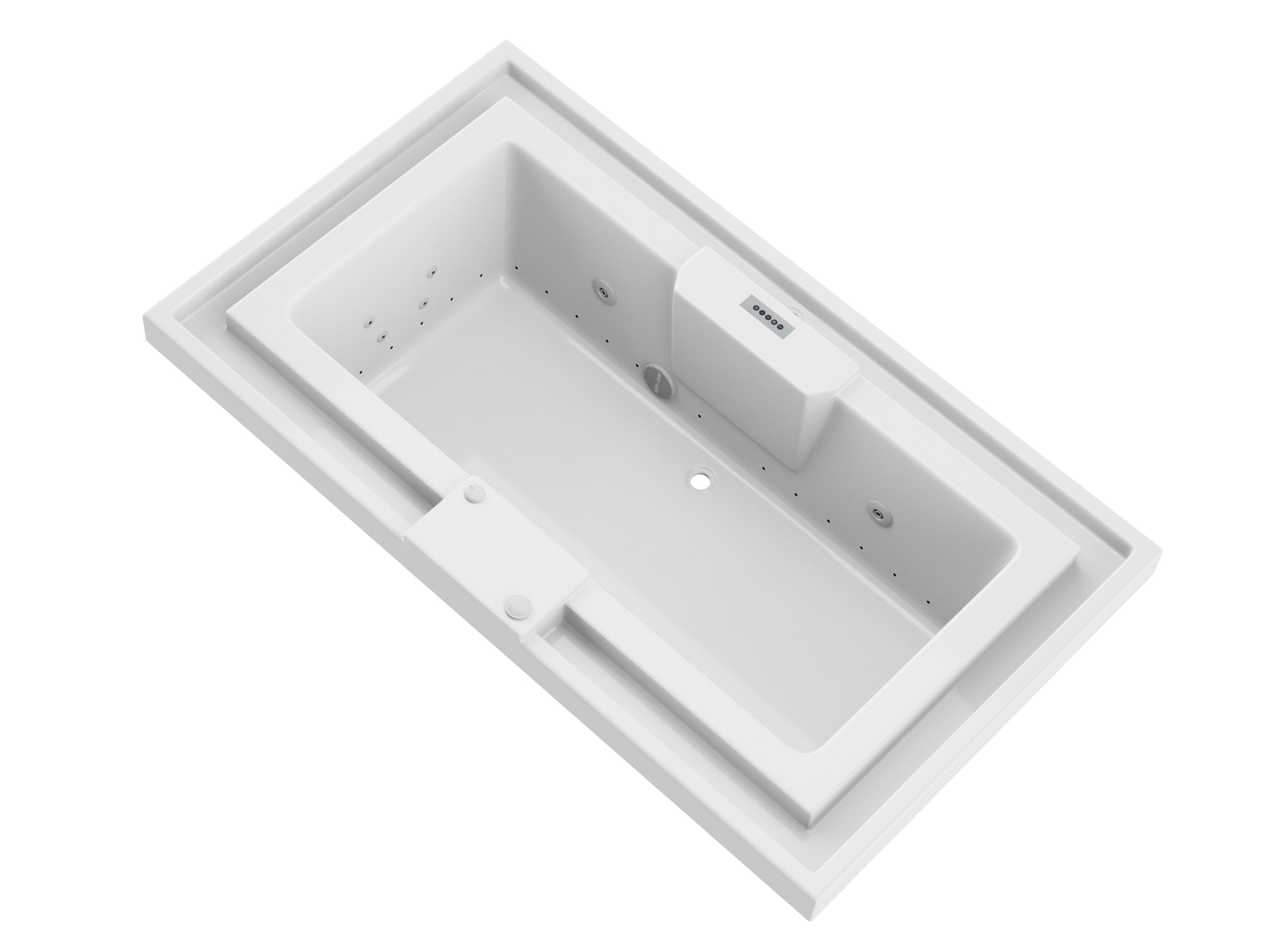 Sparrow 41.25-in x 71-in White Acrylic Oval Drop-In Air Bath (Left Drain) | - Endurance LS4272PAL