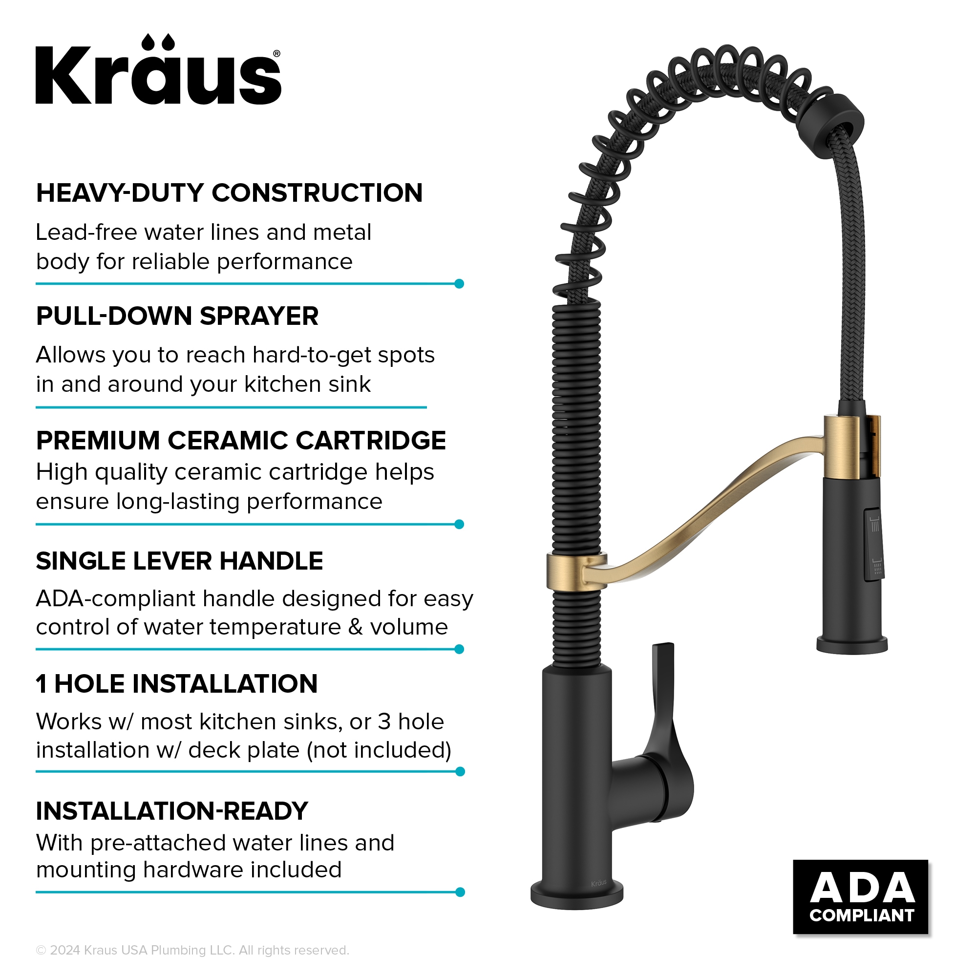 Kraus KPF-2635SFBBMB Kitchen-Faucets - View #15