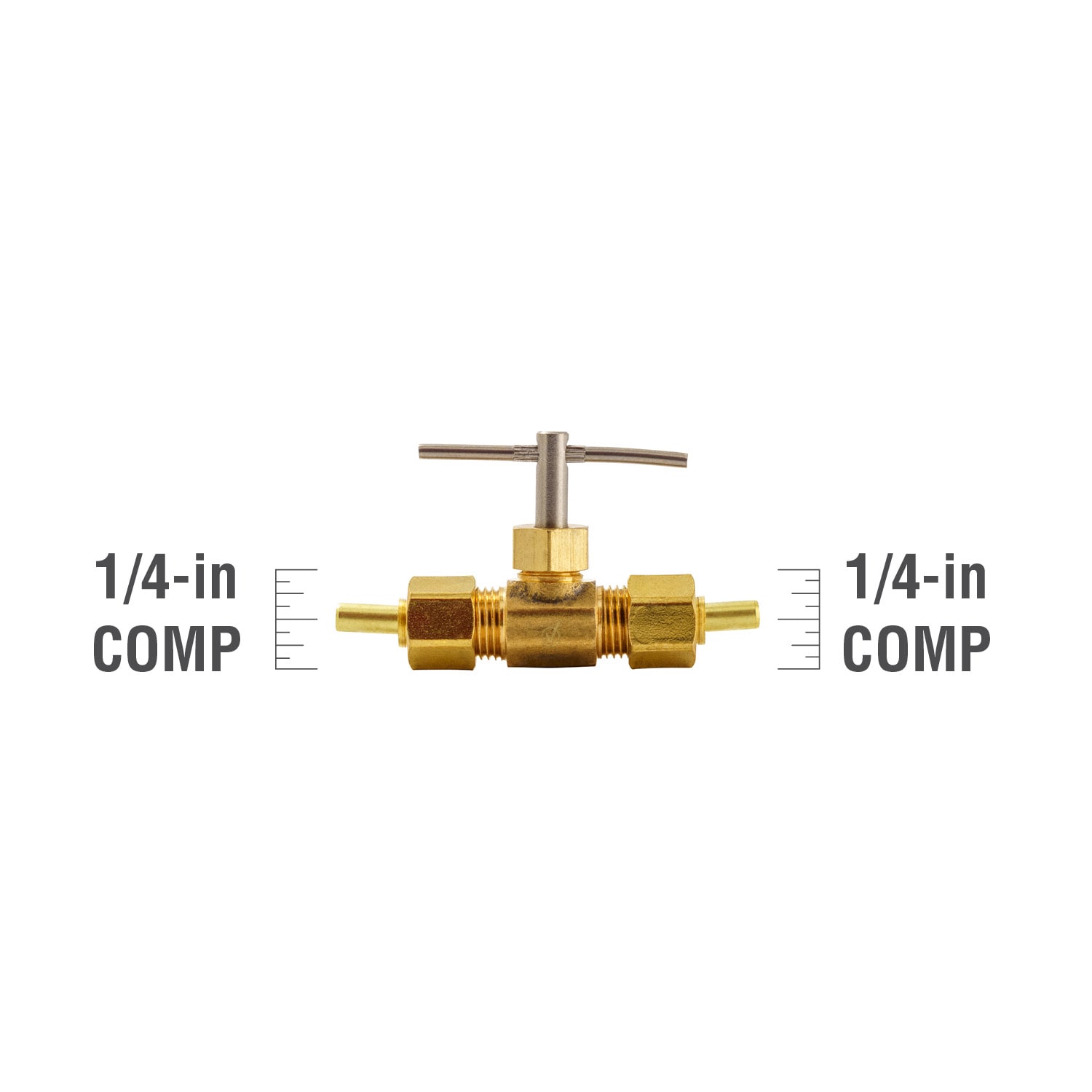 Sioux Chief 1/4 inch x 1/4 inch Brass Compression x MIP Adapter with Insert