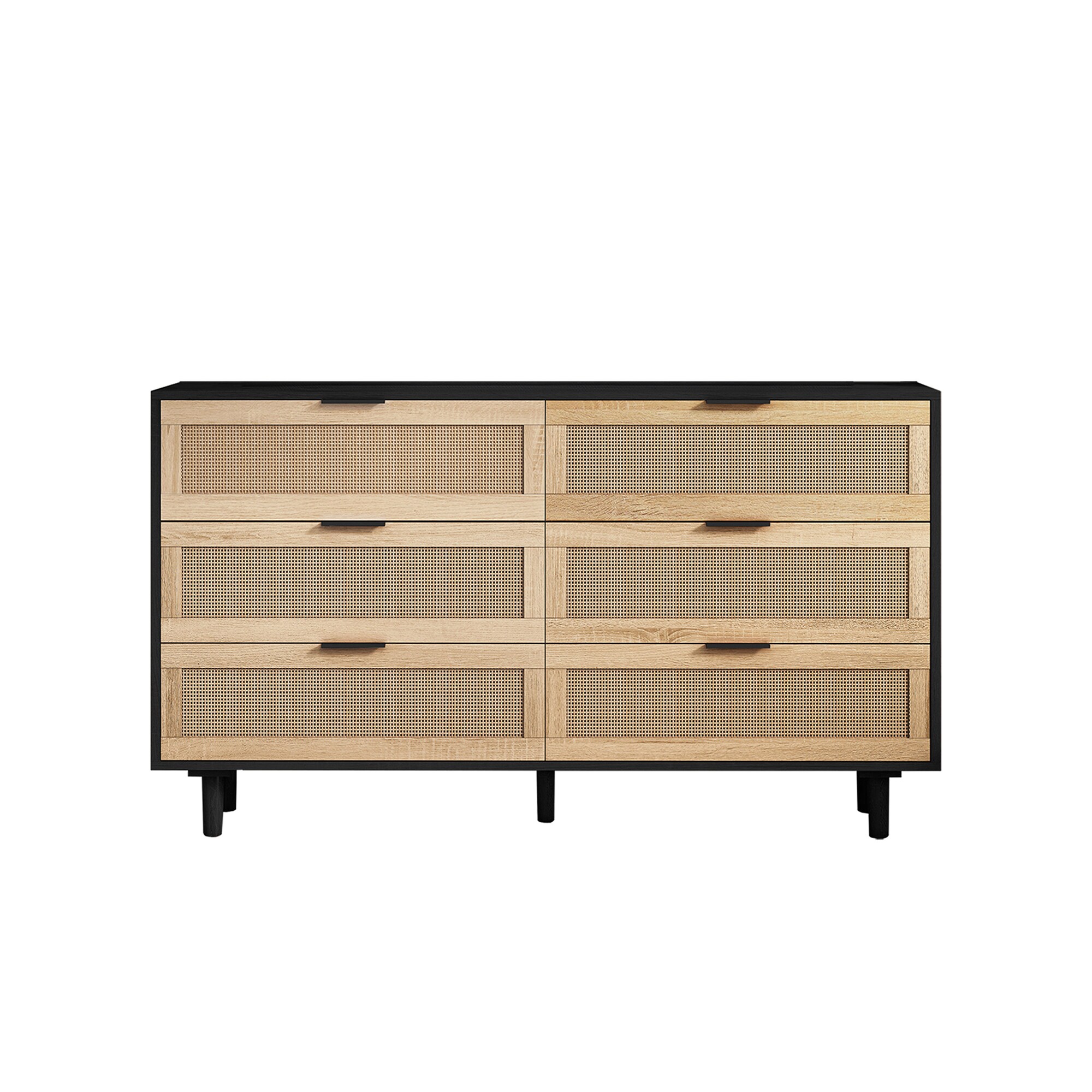 SINOFURN SYB930028BK Contemporary/Modern MDF Black Sideboard