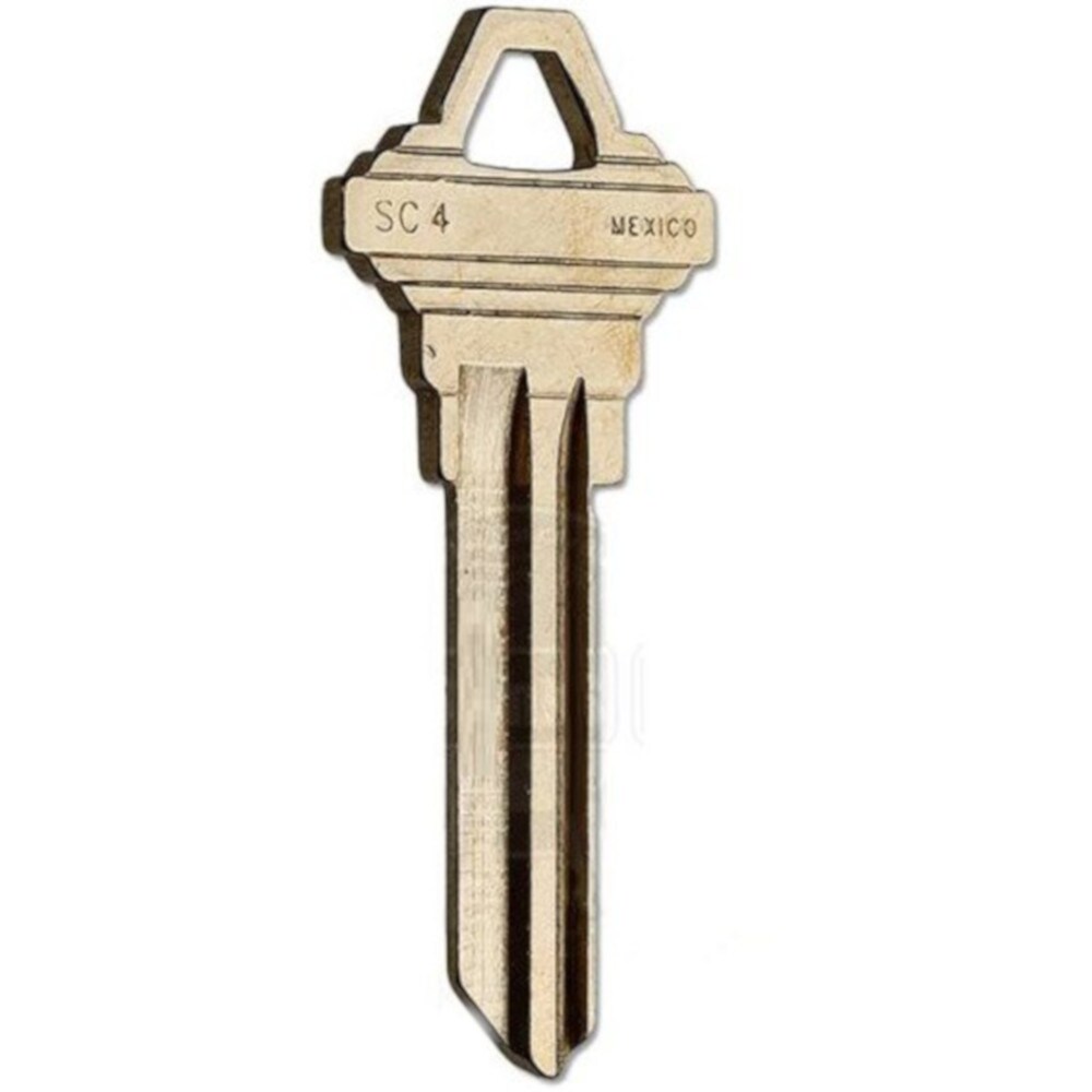 Lowe's Nickel Plated Brass House/Entry Key Blank