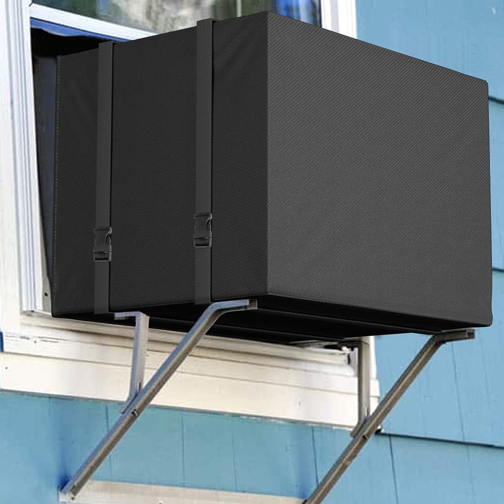 AKSCYZM  Air Conditioner Cover Window Unit Outdoor Heavy Duty Waterproof Winter Protection with Adjustable Strap Small Fits 27 Point 5 Wide 22
