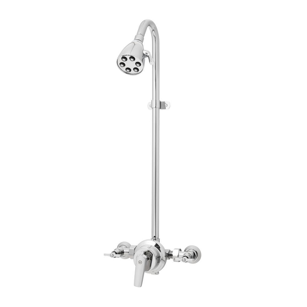 Polished Chrome Wall Mounted Shower with 6 Jets