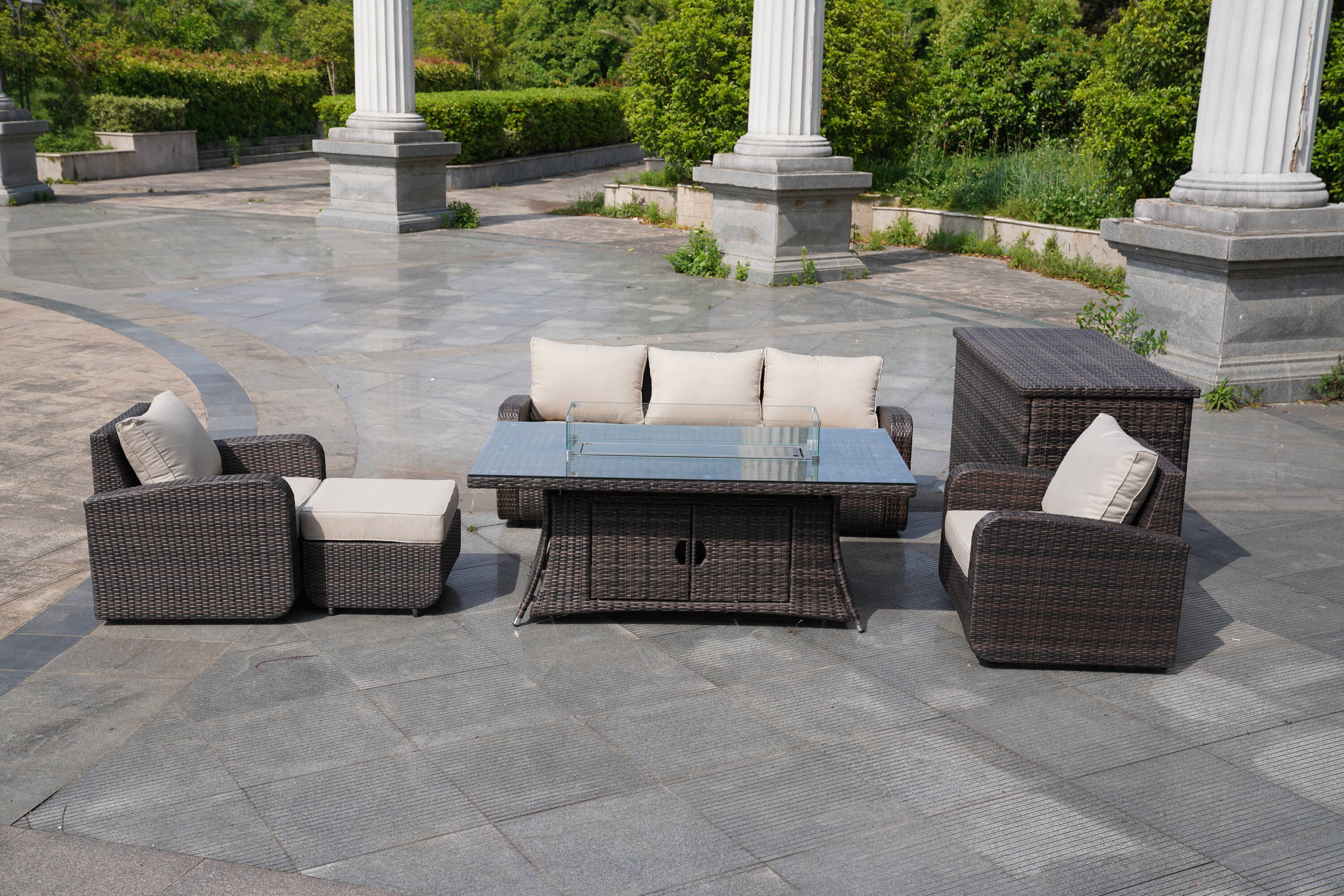 Direct Wicker DWG-06R15&3256B-BR Patio-Dining-Sets - View #8