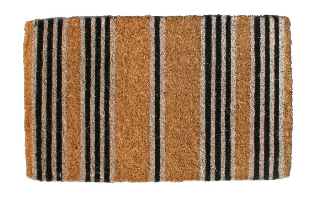 Imports Decor 654TCM Brown/Black Coir Rectangular Outdoor Decorative Door mat