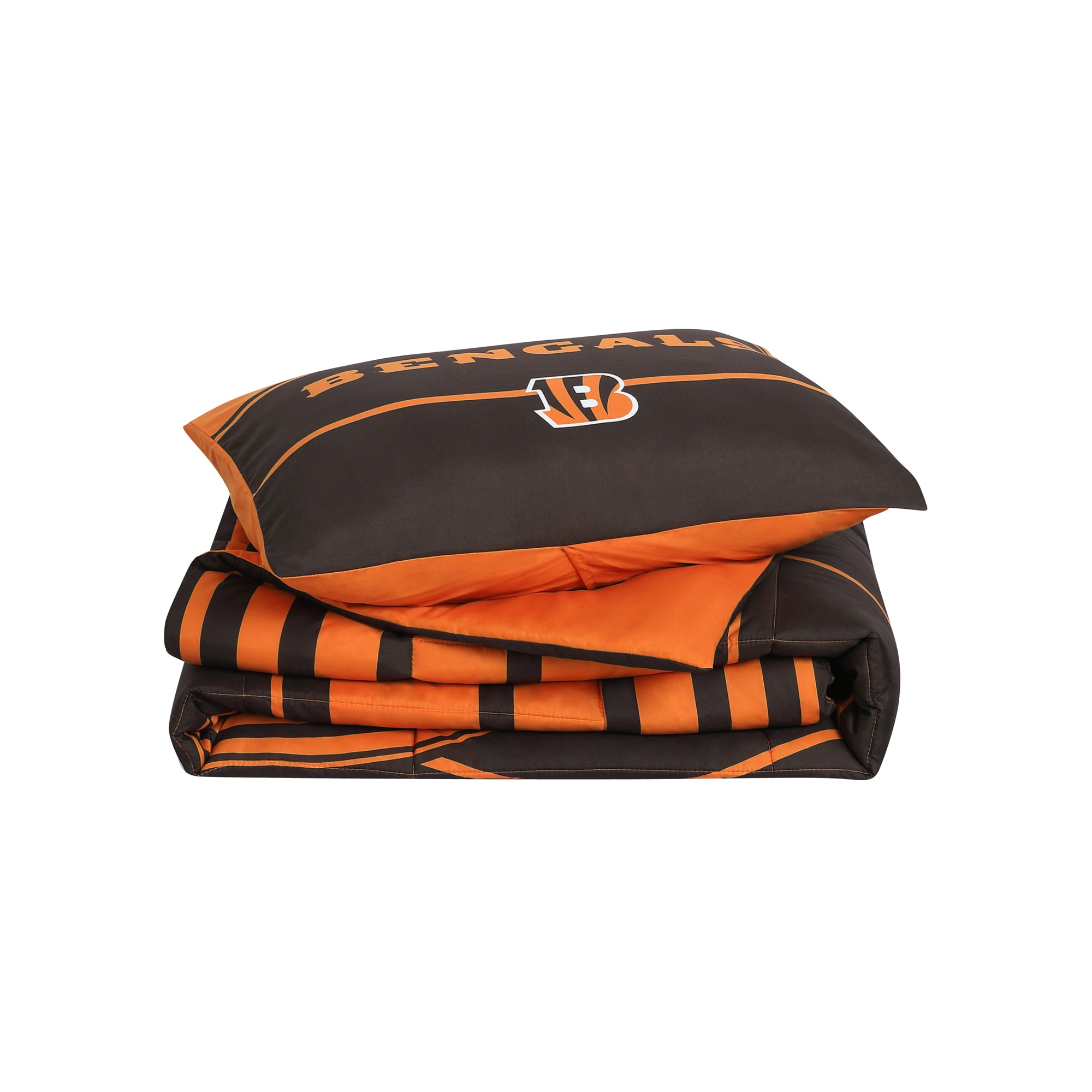 Cathay Sports Cincinnati Bengals 4-Piece Black/Orange Twin/Twin Xl Bundle  Set in the Bedding Sets department at